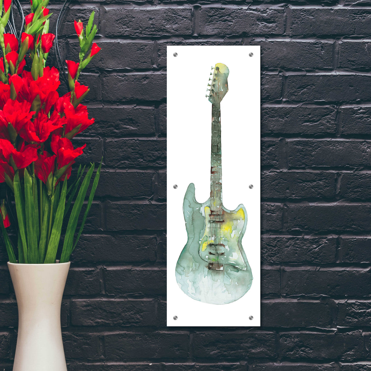 Epic Art 'Green Rocker' by Cloverfield & Co, Acrylic Glass Wall Art,12x36