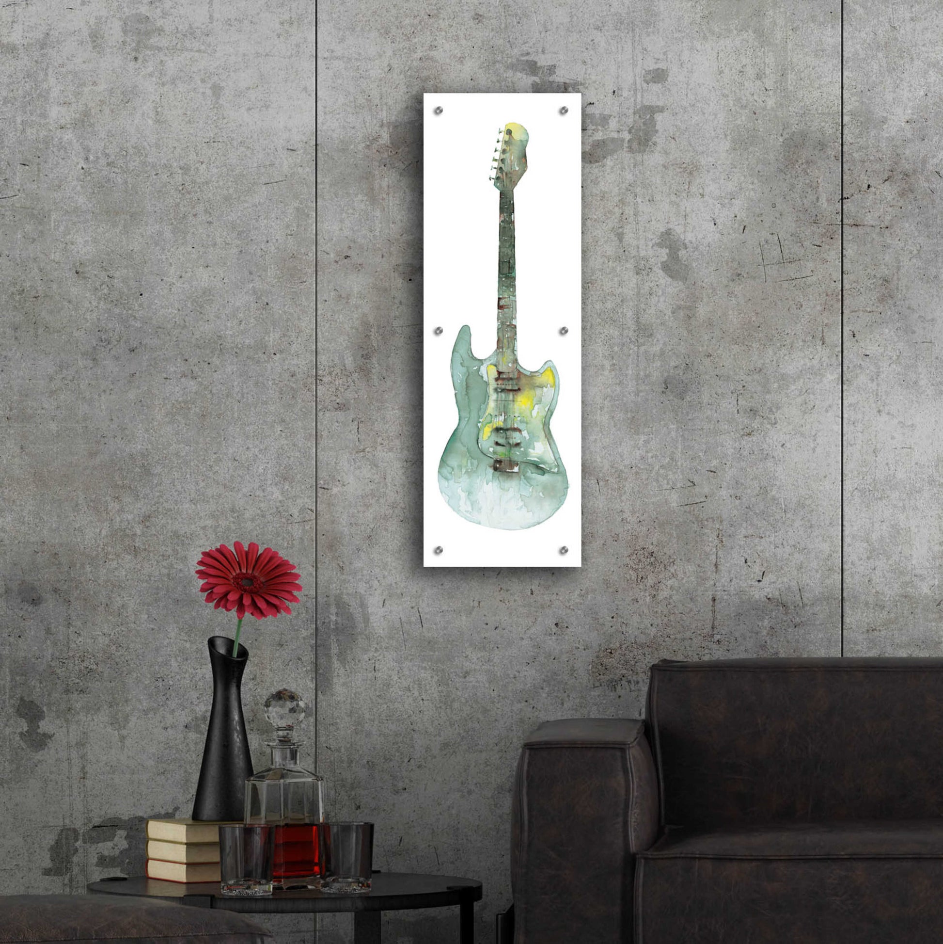 Epic Art 'Green Rocker' by Cloverfield & Co, Acrylic Glass Wall Art,12x36