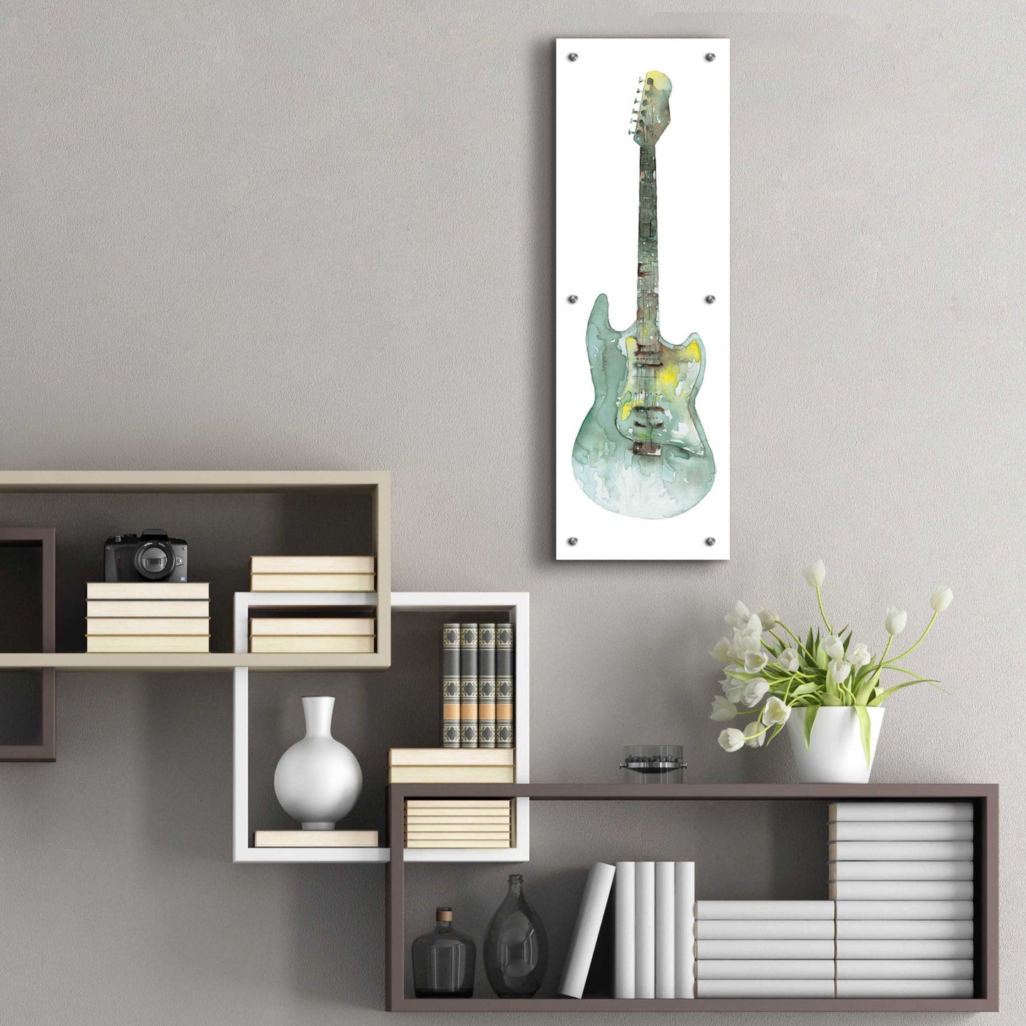 Epic Art 'Green Rocker' by Cloverfield & Co, Acrylic Glass Wall Art,12x36