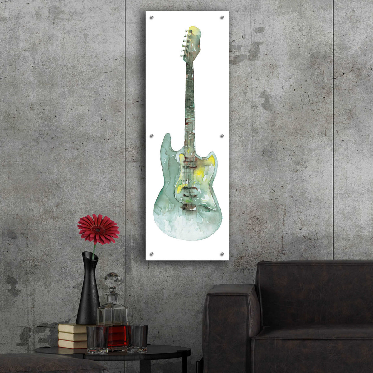 Epic Art 'Green Rocker' by Cloverfield & Co, Acrylic Glass Wall Art,16x48
