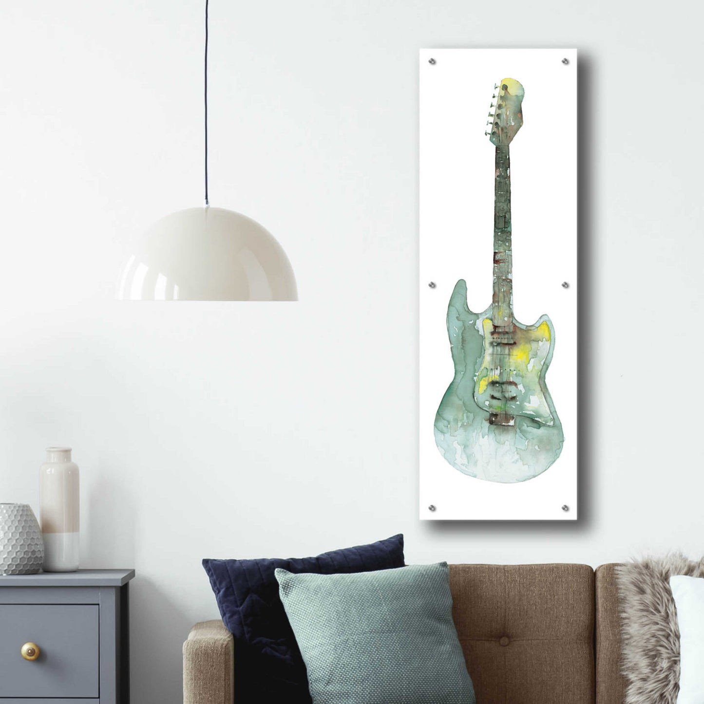 Epic Art 'Green Rocker' by Cloverfield & Co, Acrylic Glass Wall Art,16x48