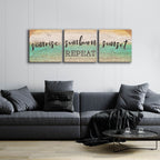 Sunrise, Sunburn, Sunset, Repeat by Cloverfield & Co. - 72x24 acrylic wall art in a room