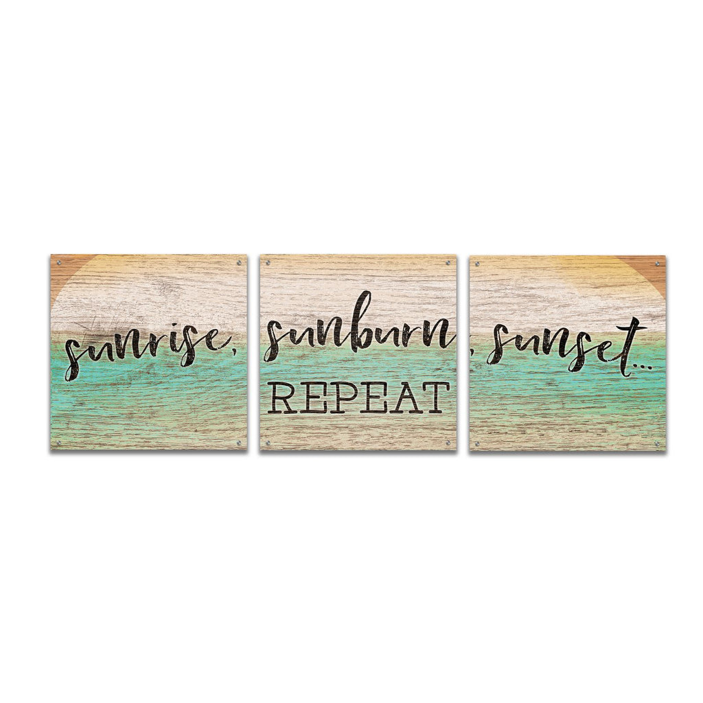 Sunrise, Sunburn, Sunset, Repeat by Cloverfield & Co. acrylic glass wall art