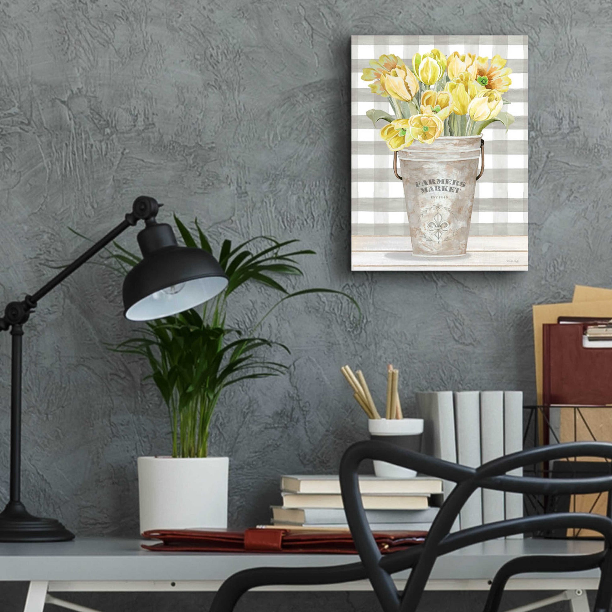 Epic Art 'Yellow Tulips II' by Cindy Jacobs, Acrylic Glass Wall Art,12x16