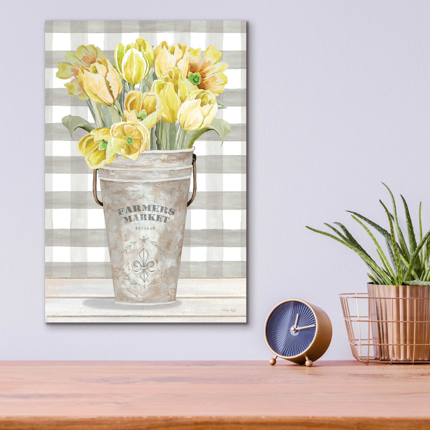 Epic Art 'Yellow Tulips II' by Cindy Jacobs, Acrylic Glass Wall Art,12x16