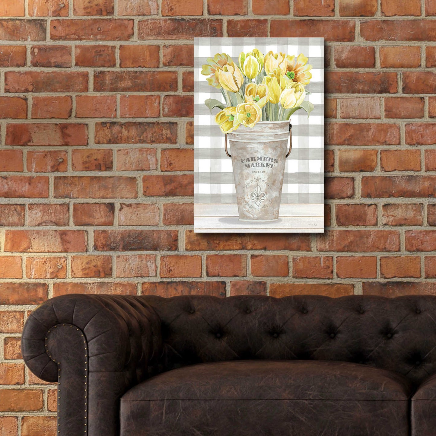 Epic Art 'Yellow Tulips II' by Cindy Jacobs, Acrylic Glass Wall Art,16x24