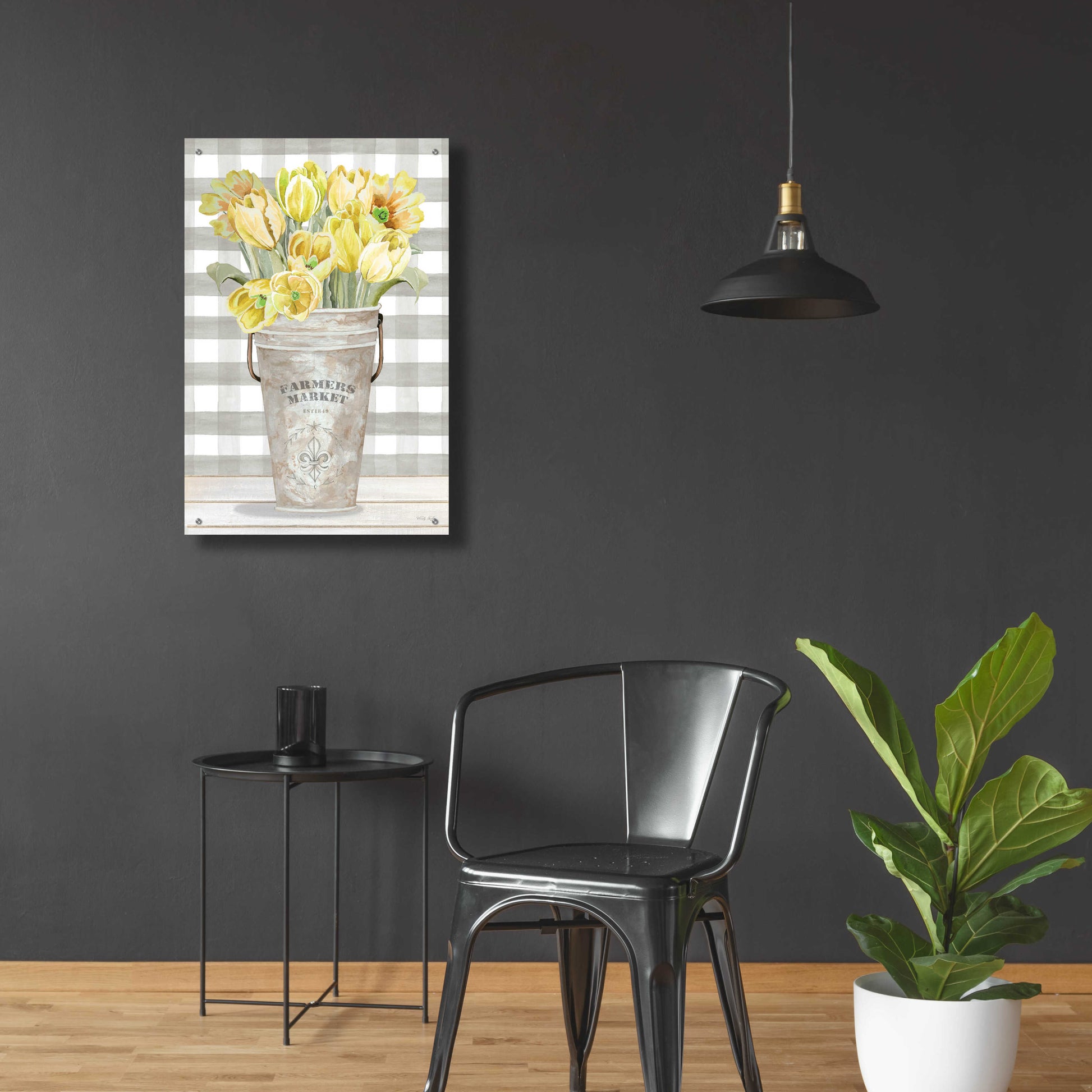 Epic Art 'Yellow Tulips II' by Cindy Jacobs, Acrylic Glass Wall Art,24x36