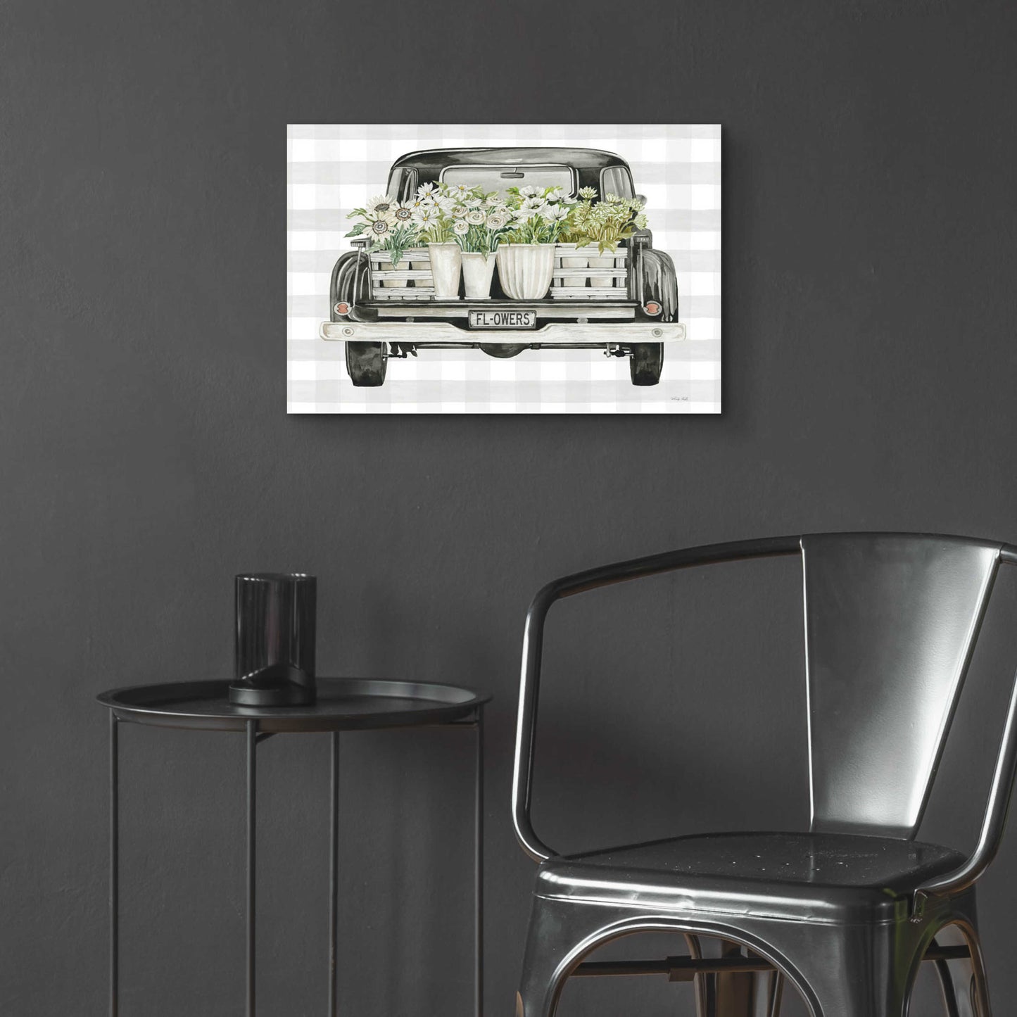 Epic Art 'Flower Lover's Truck' by Cindy Jacobs, Acrylic Glass Wall Art,24x16