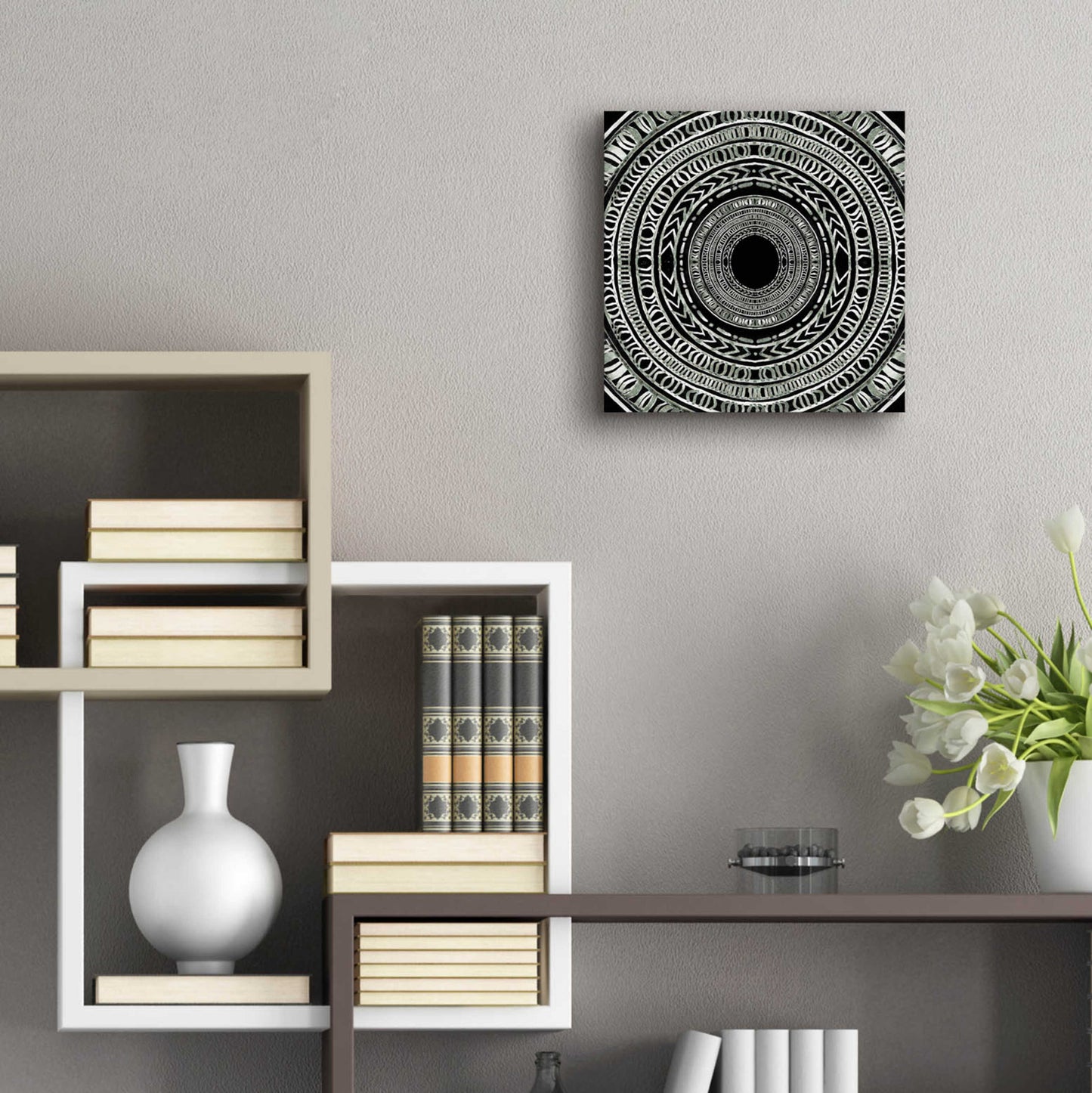 Epic Art 'Seeing Circles I' by Cindy Jacobs, Acrylic Glass Wall Art,12x12