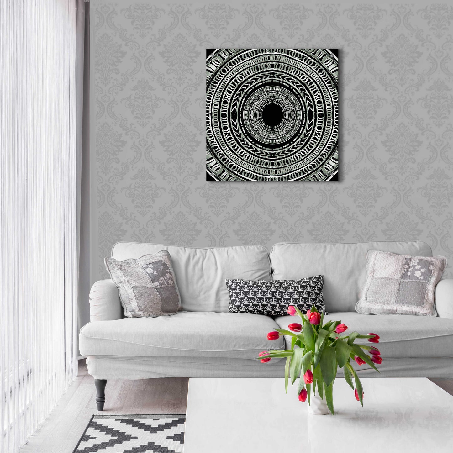 Epic Art 'Seeing Circles I' by Cindy Jacobs, Acrylic Glass Wall Art,24x24