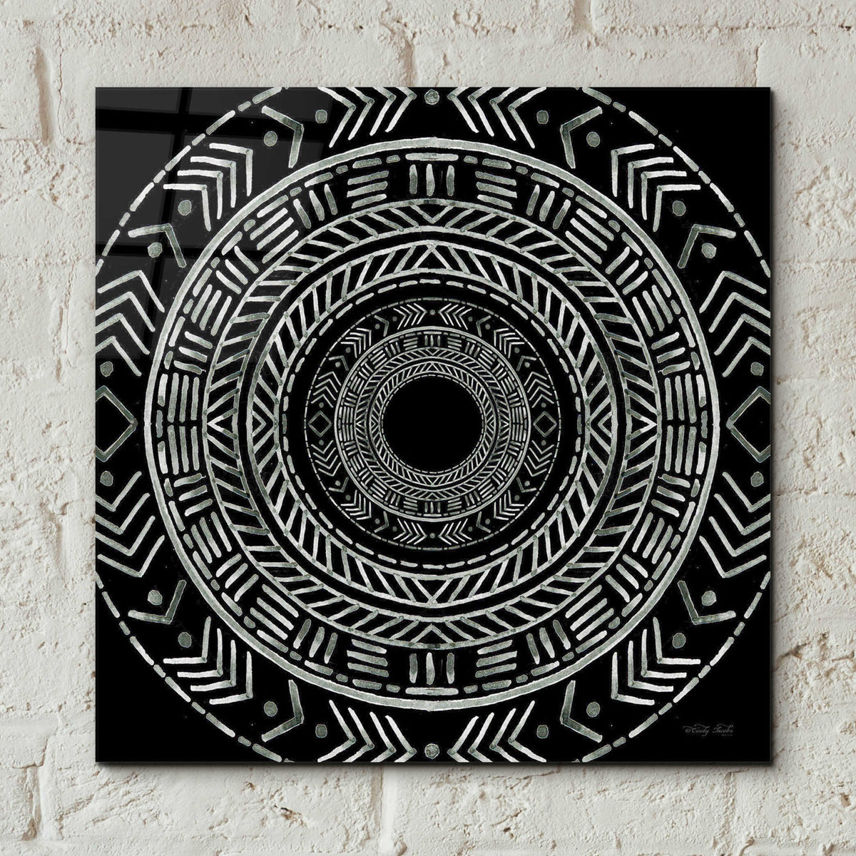 Epic Art 'Seeing Circles II' by Cindy Jacobs, Acrylic Glass Wall Art,12x12
