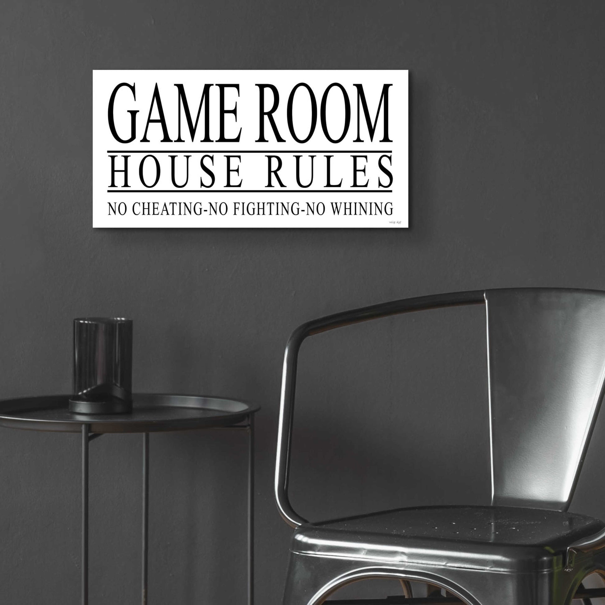 Epic Art 'Game Room House Rules I' by Cindy Jacobs, Acrylic Glass Wall Art,24x12