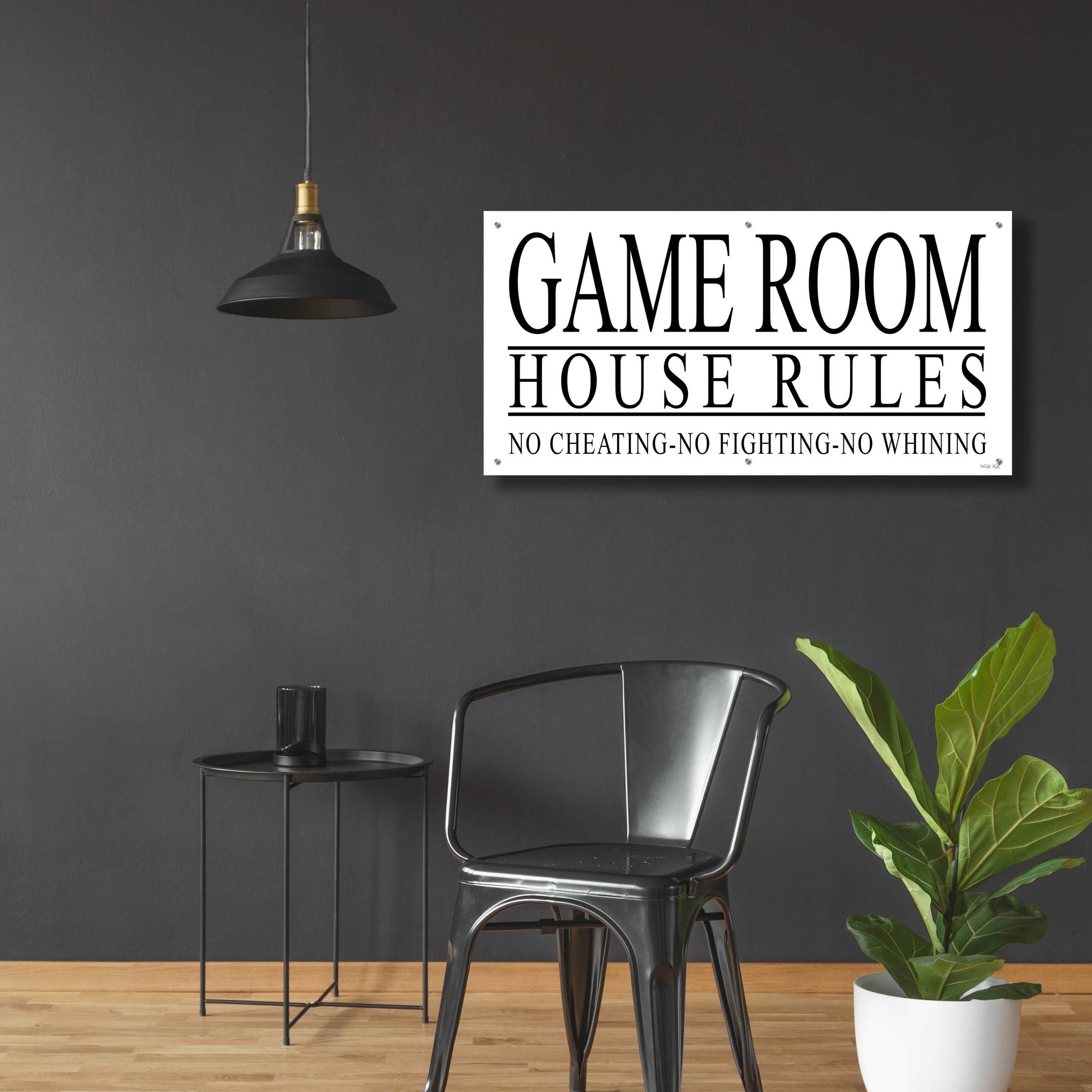 Epic Art 'Game Room House Rules I' by Cindy Jacobs, Acrylic Glass Wall Art,48x24