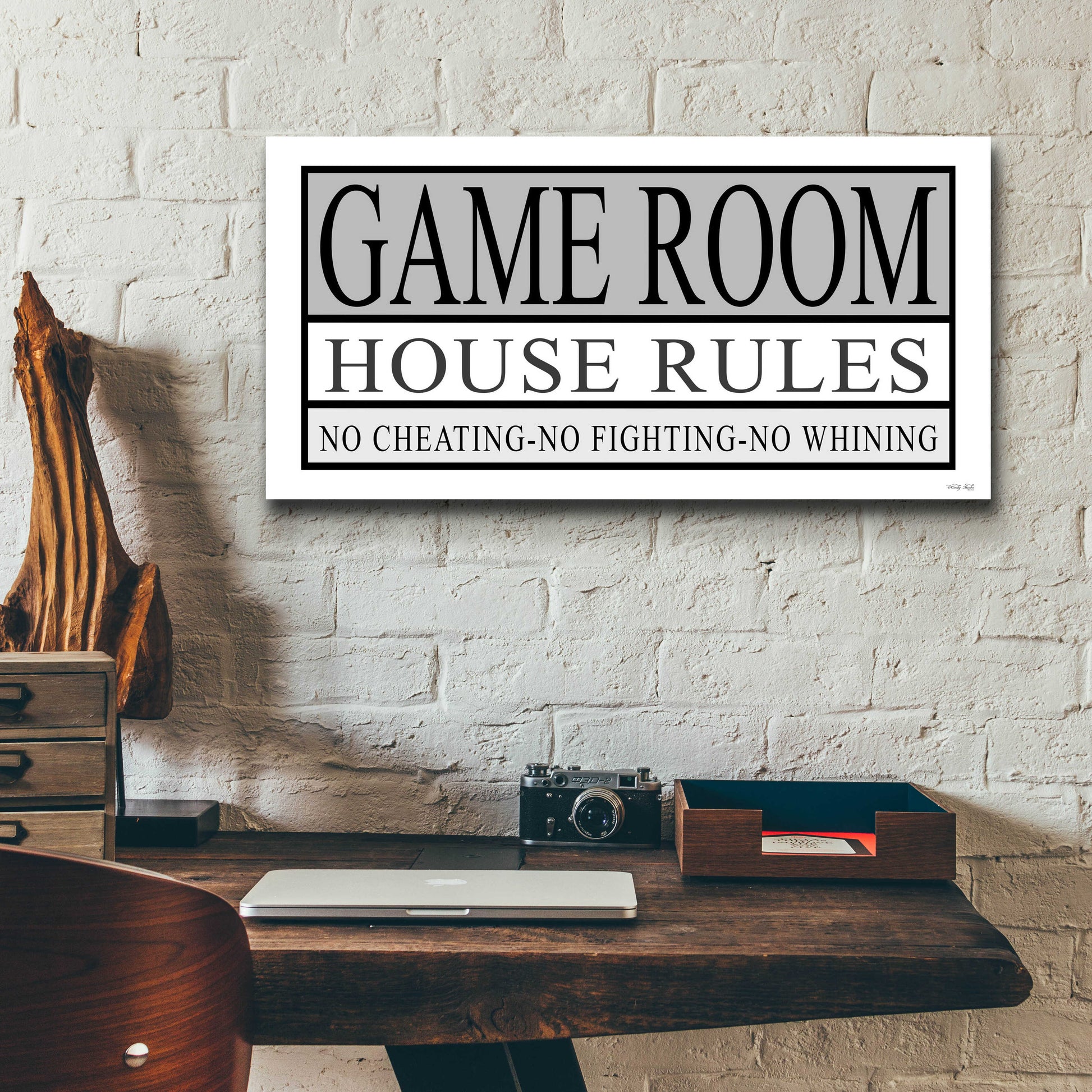 Epic Art 'Game Room House Rules II' by Cindy Jacobs, Acrylic Glass Wall Art,24x12