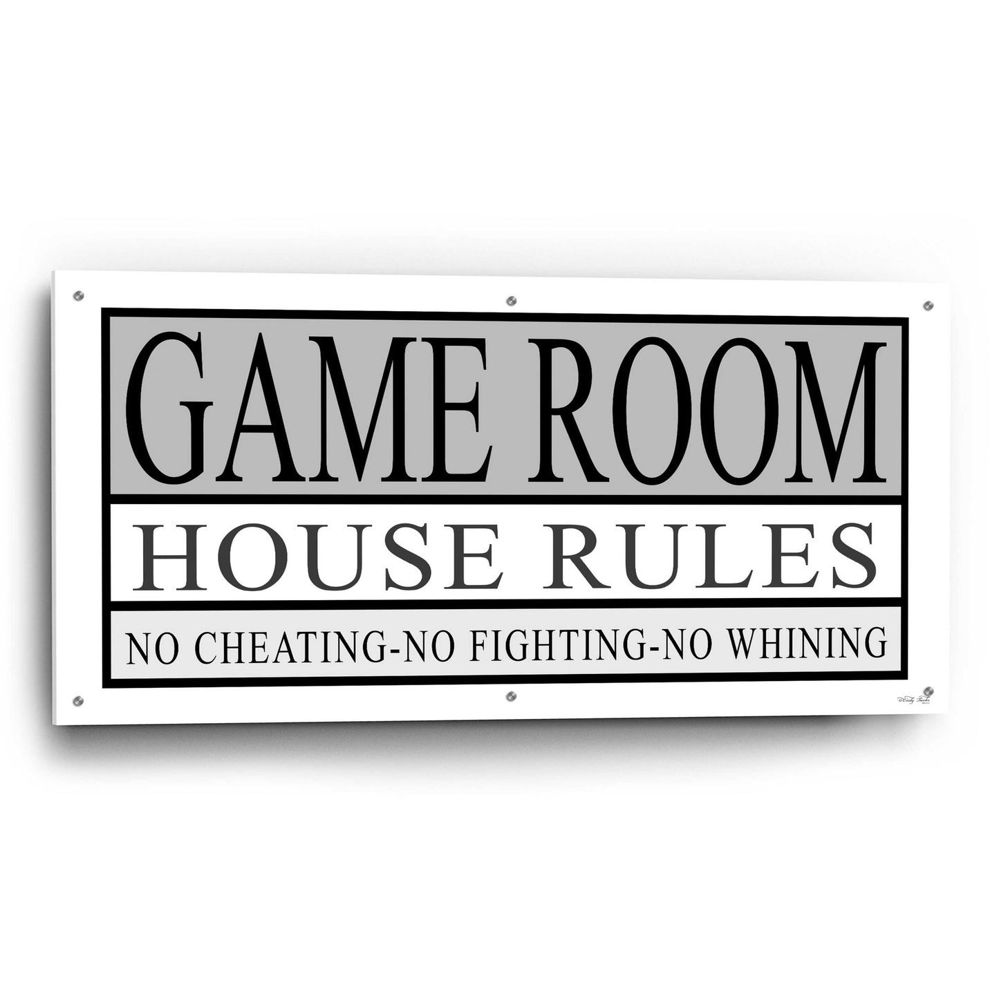 Epic Art 'Game Room House Rules II' by Cindy Jacobs, Acrylic Glass Wall Art,48x24