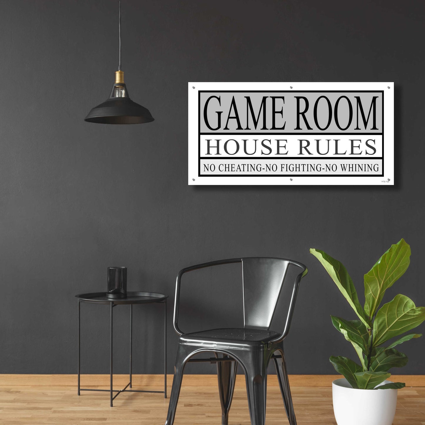 Epic Art 'Game Room House Rules II' by Cindy Jacobs, Acrylic Glass Wall Art,48x24