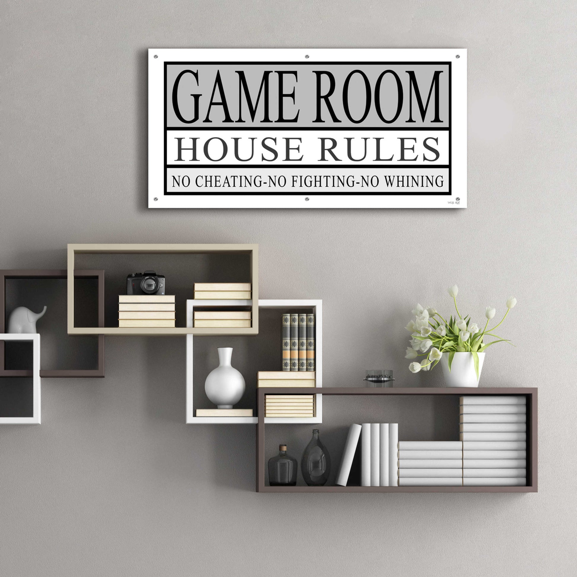 Epic Art 'Game Room House Rules II' by Cindy Jacobs, Acrylic Glass Wall Art,48x24