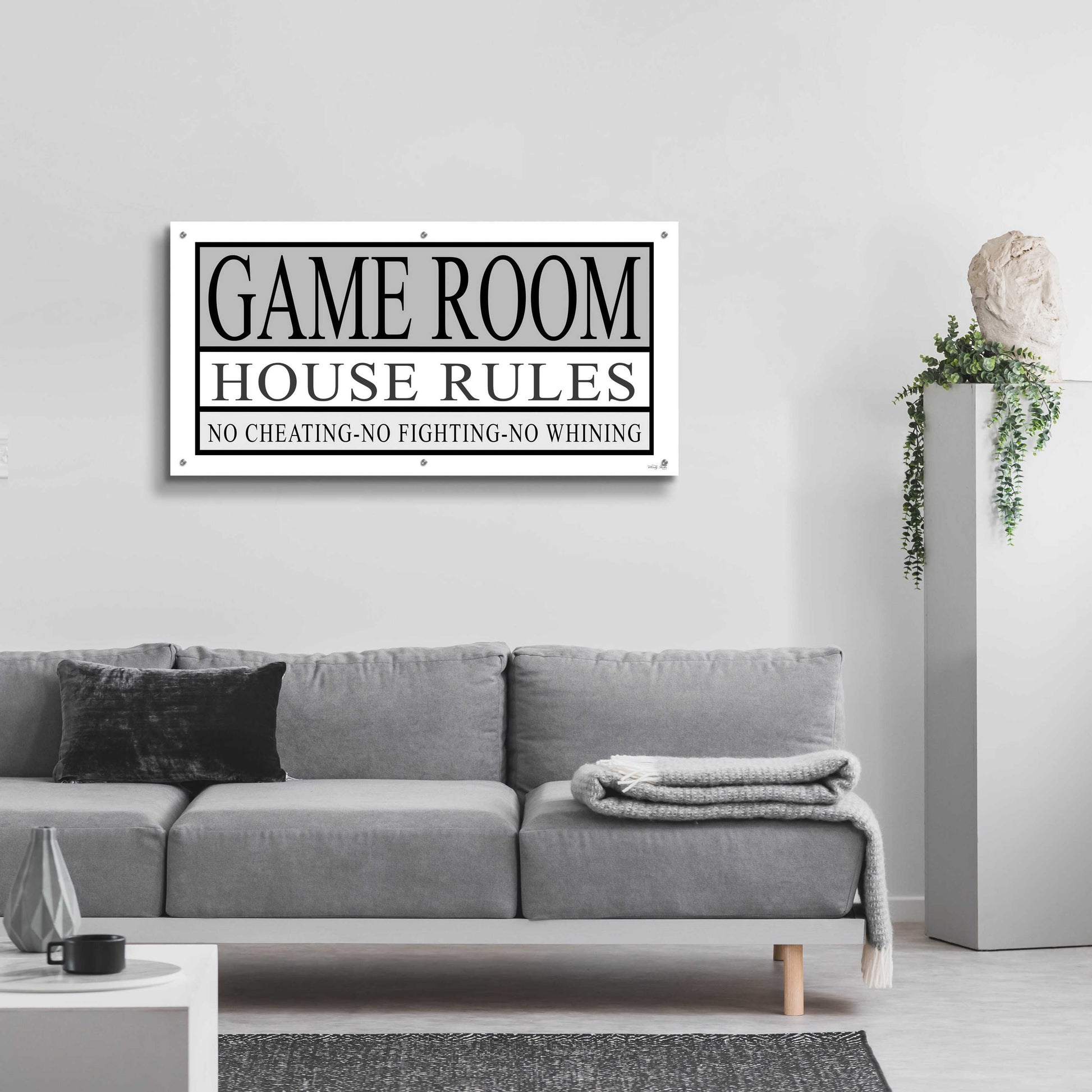 Epic Art 'Game Room House Rules II' by Cindy Jacobs, Acrylic Glass Wall Art,48x24