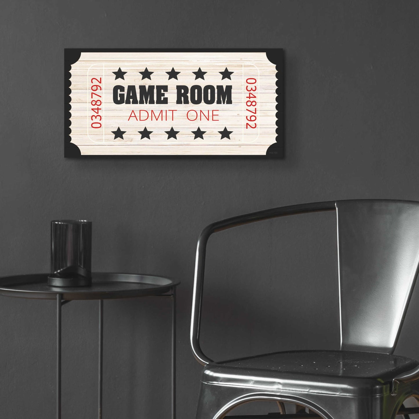 Epic Art 'Game Room Ticket' by Cindy Jacobs, Acrylic Glass Wall Art,24x12