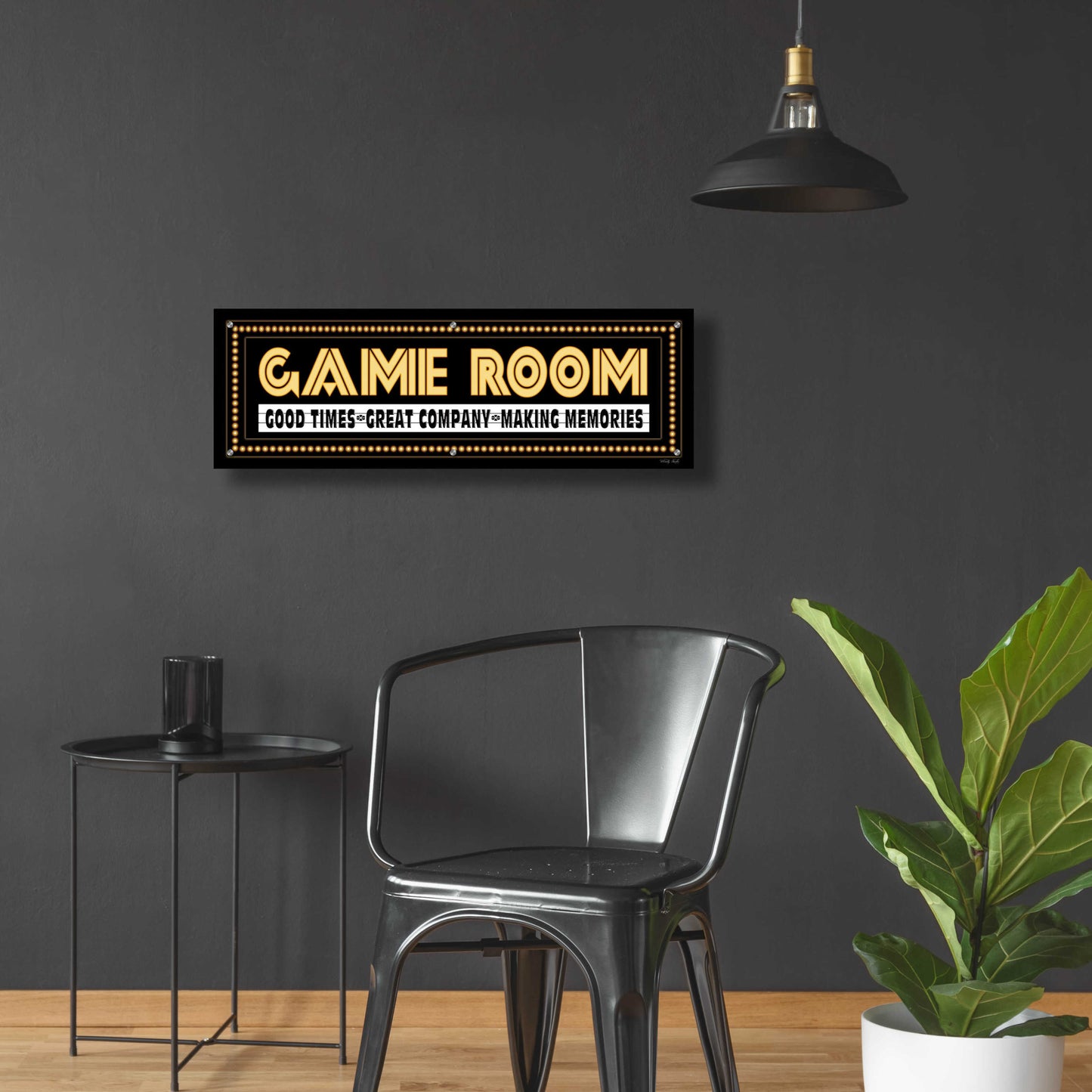 Epic Art 'Game Room Sign' by Cindy Jacobs, Acrylic Glass Wall Art,36x12