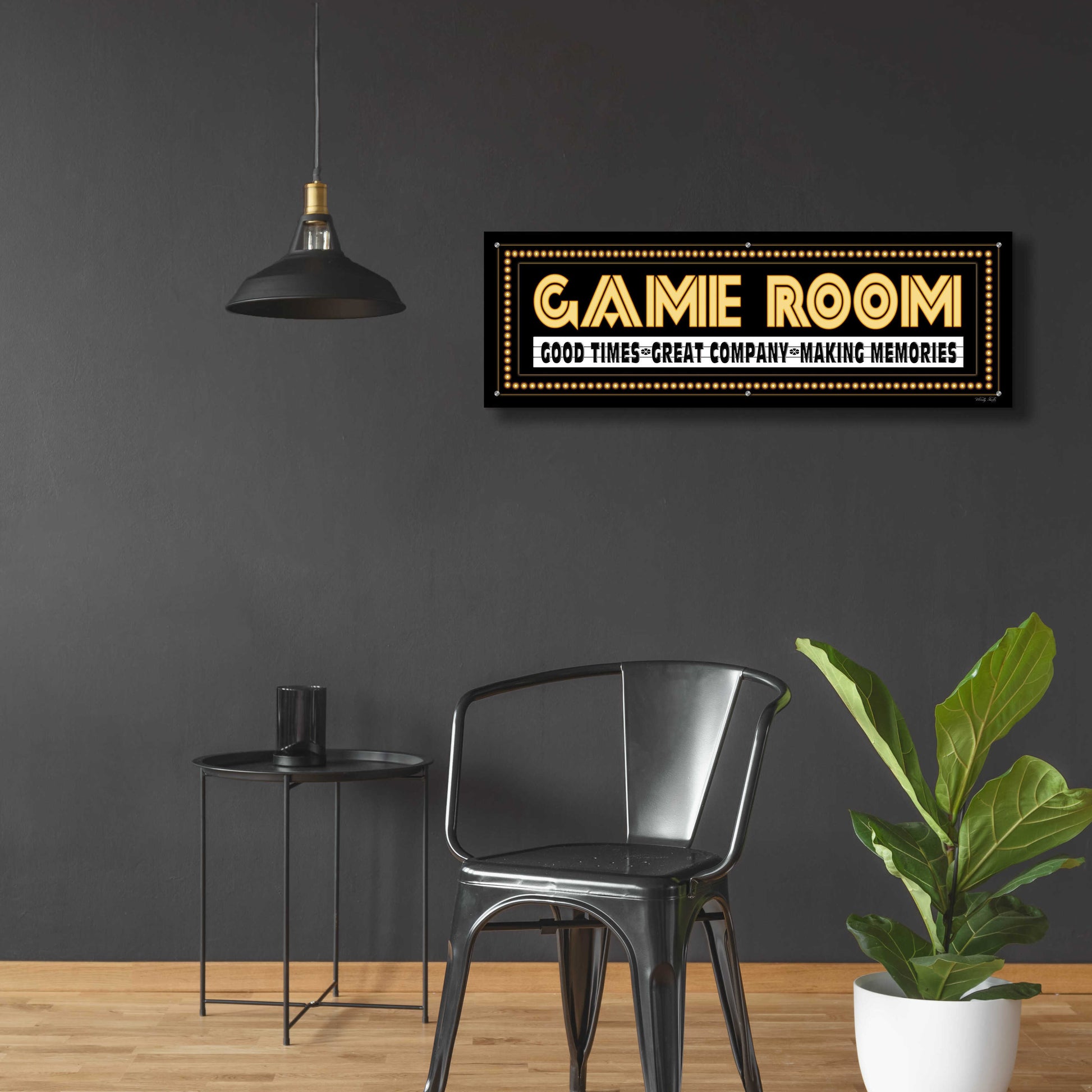 Epic Art 'Game Room Sign' by Cindy Jacobs, Acrylic Glass Wall Art,48x16