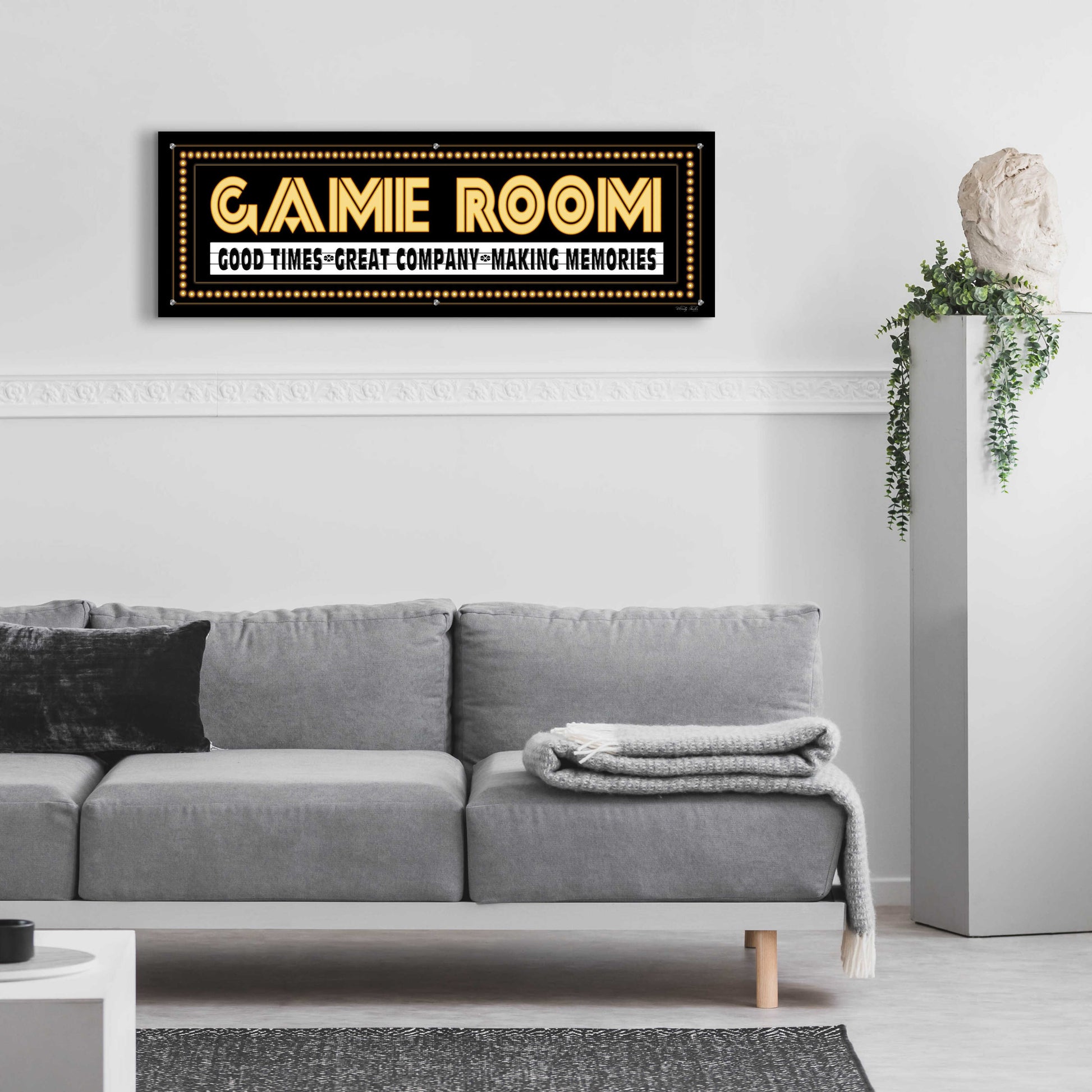 Epic Art 'Game Room Sign' by Cindy Jacobs, Acrylic Glass Wall Art,48x16