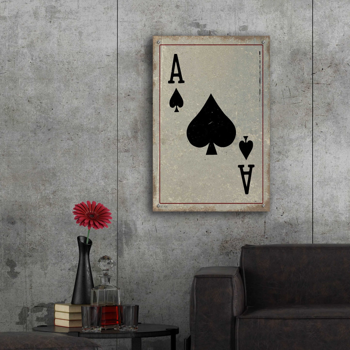 Epic Art 'Ace of Spades' by Cindy Jacobs, Acrylic Glass Wall Art,24x36