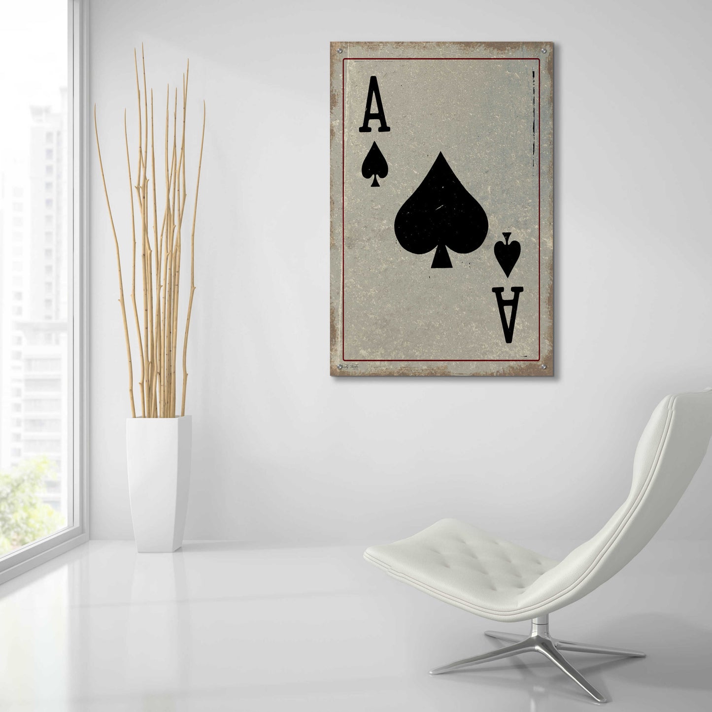 Epic Art 'Ace of Spades' by Cindy Jacobs, Acrylic Glass Wall Art,24x36