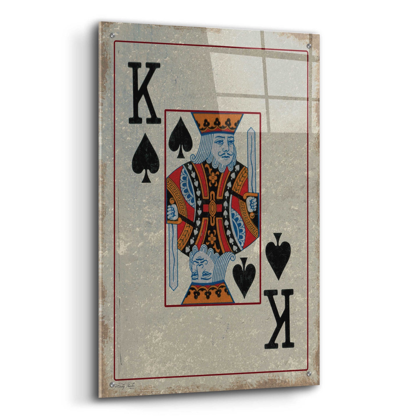 Epic Art 'King of Spades' by Cindy Jacobs, Acrylic Glass Wall Art,24x36