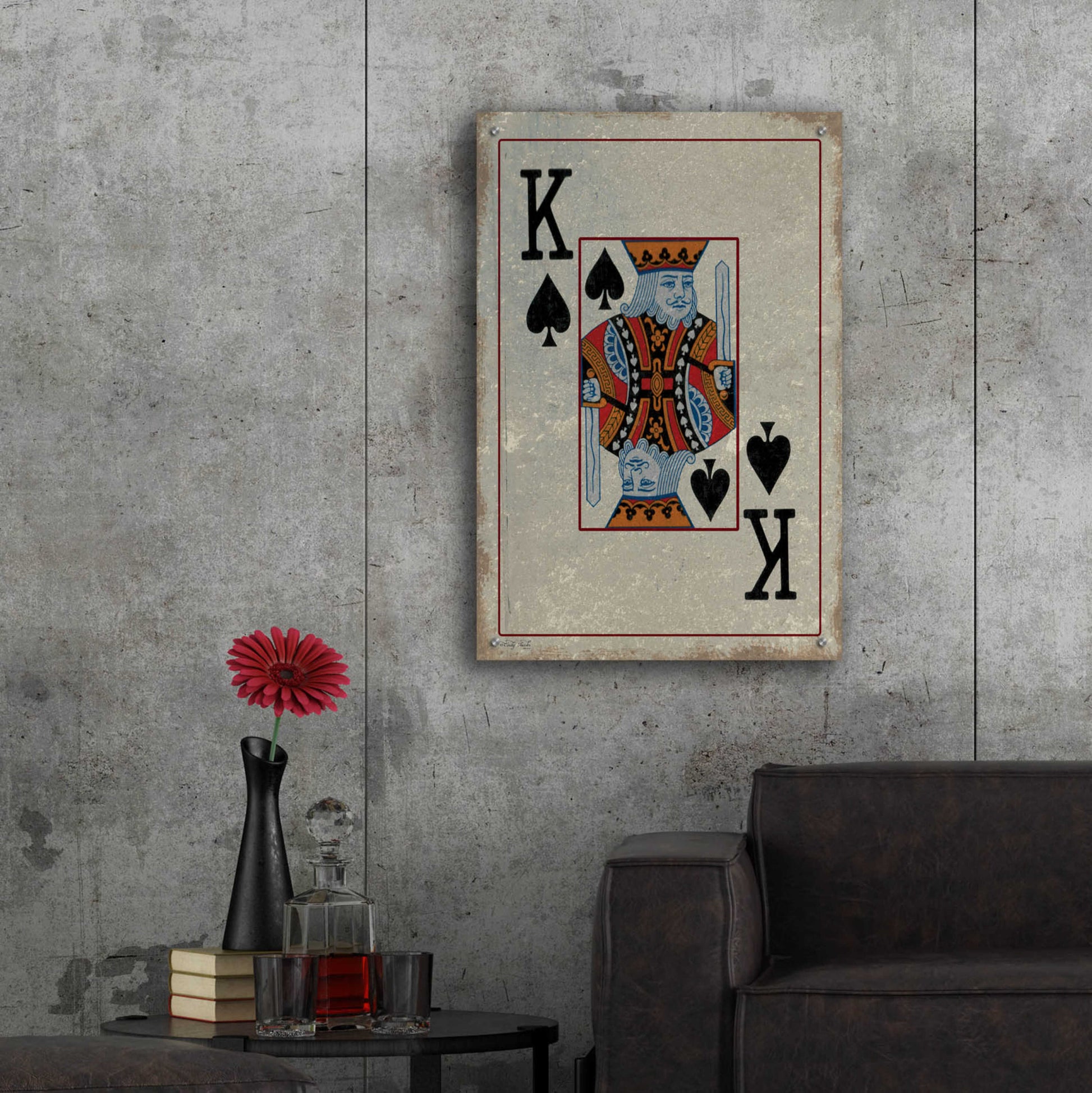 Epic Art 'King of Spades' by Cindy Jacobs, Acrylic Glass Wall Art,24x36