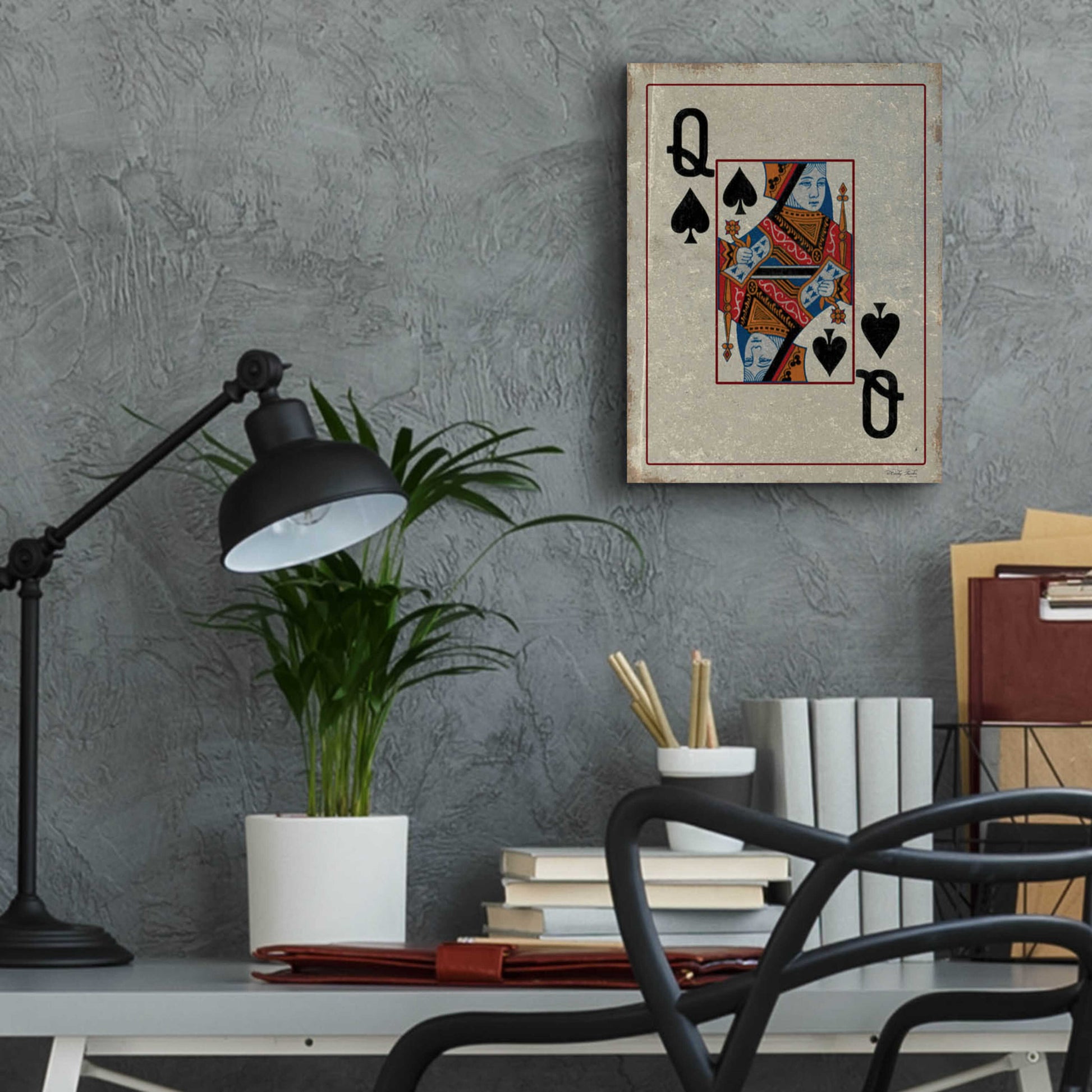 Epic Art 'Queen of Spades' by Cindy Jacobs, Acrylic Glass Wall Art,12x16