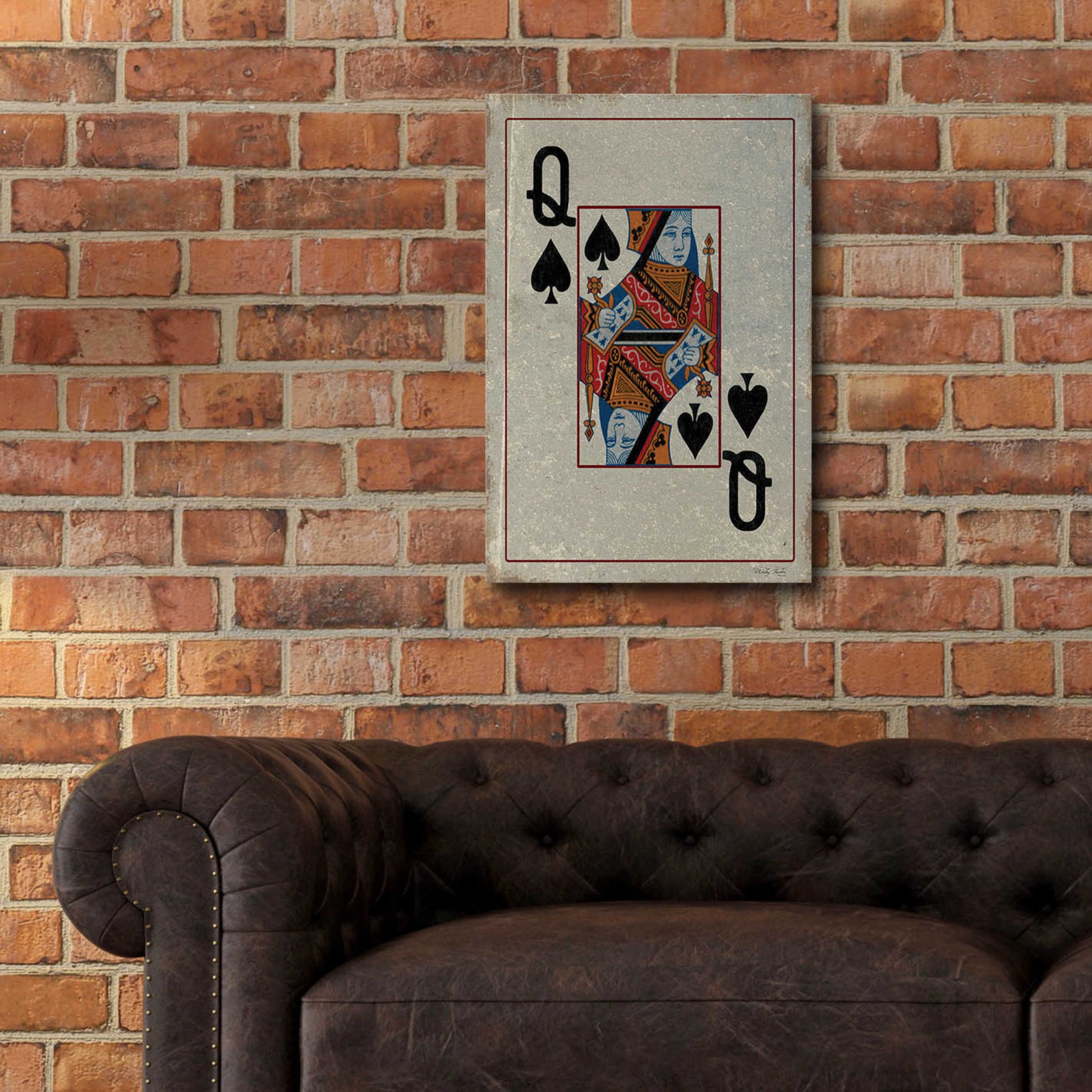 Epic Art 'Queen of Spades' by Cindy Jacobs, Acrylic Glass Wall Art,16x24