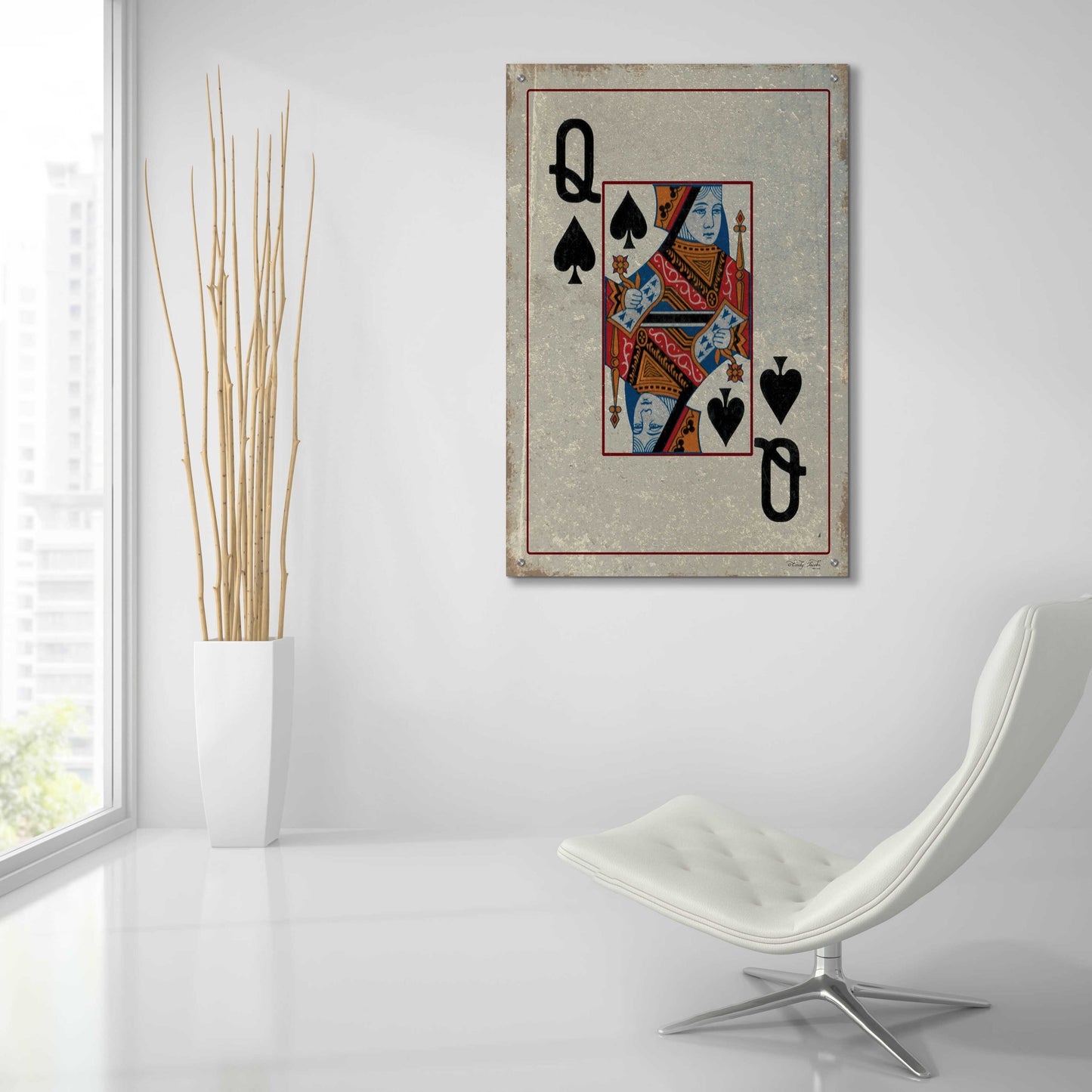 Epic Art 'Queen of Spades' by Cindy Jacobs, Acrylic Glass Wall Art,24x36