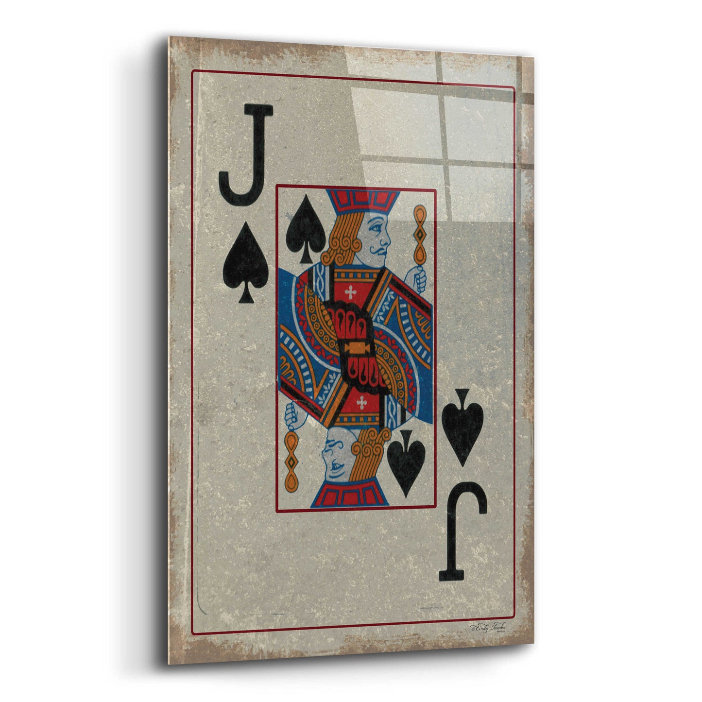 Epic Art 'Jack of Spades' by Cindy Jacobs, Acrylic Glass Wall Art,12x16