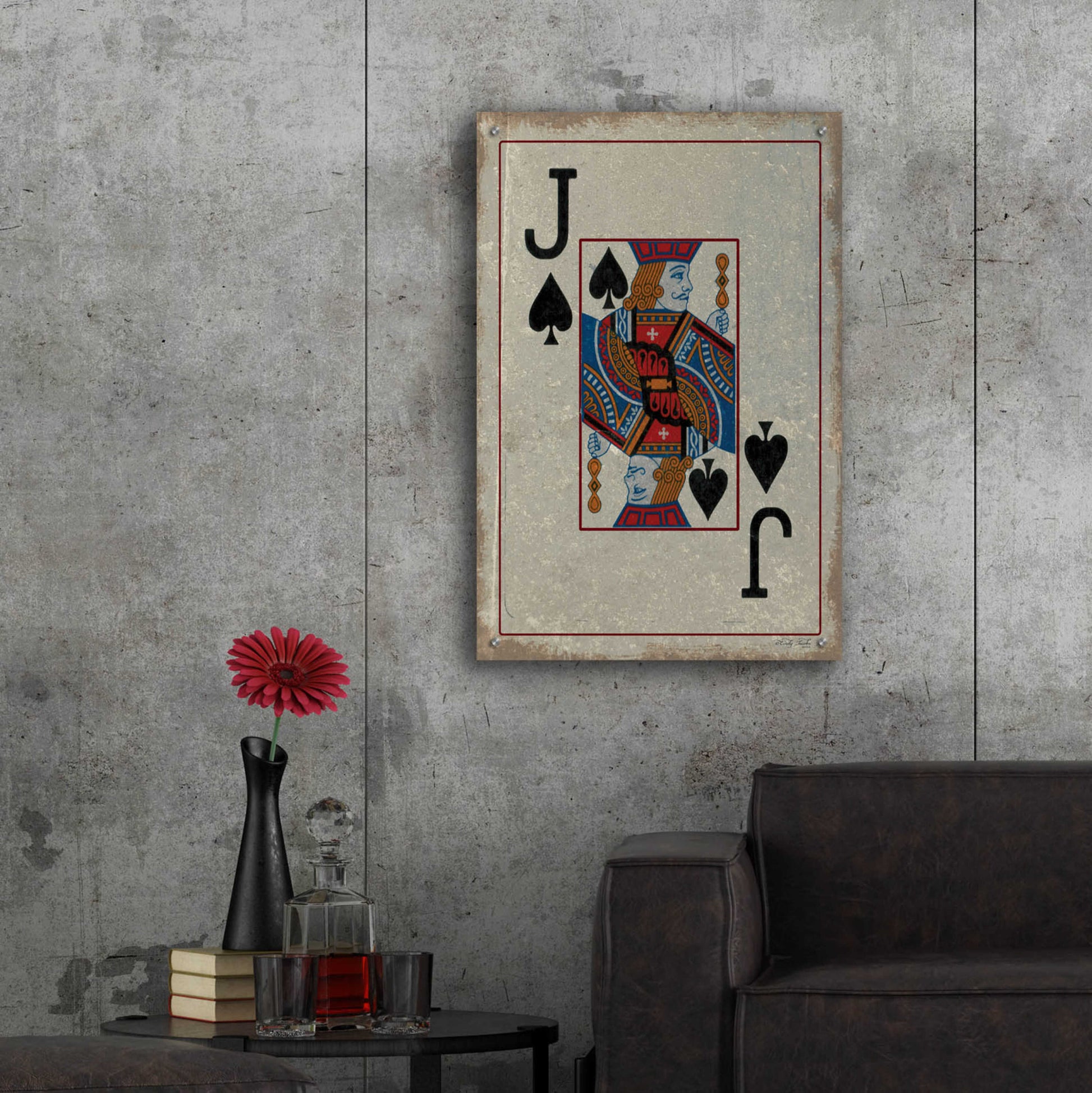 Epic Art 'Jack of Spades' by Cindy Jacobs, Acrylic Glass Wall Art,24x36