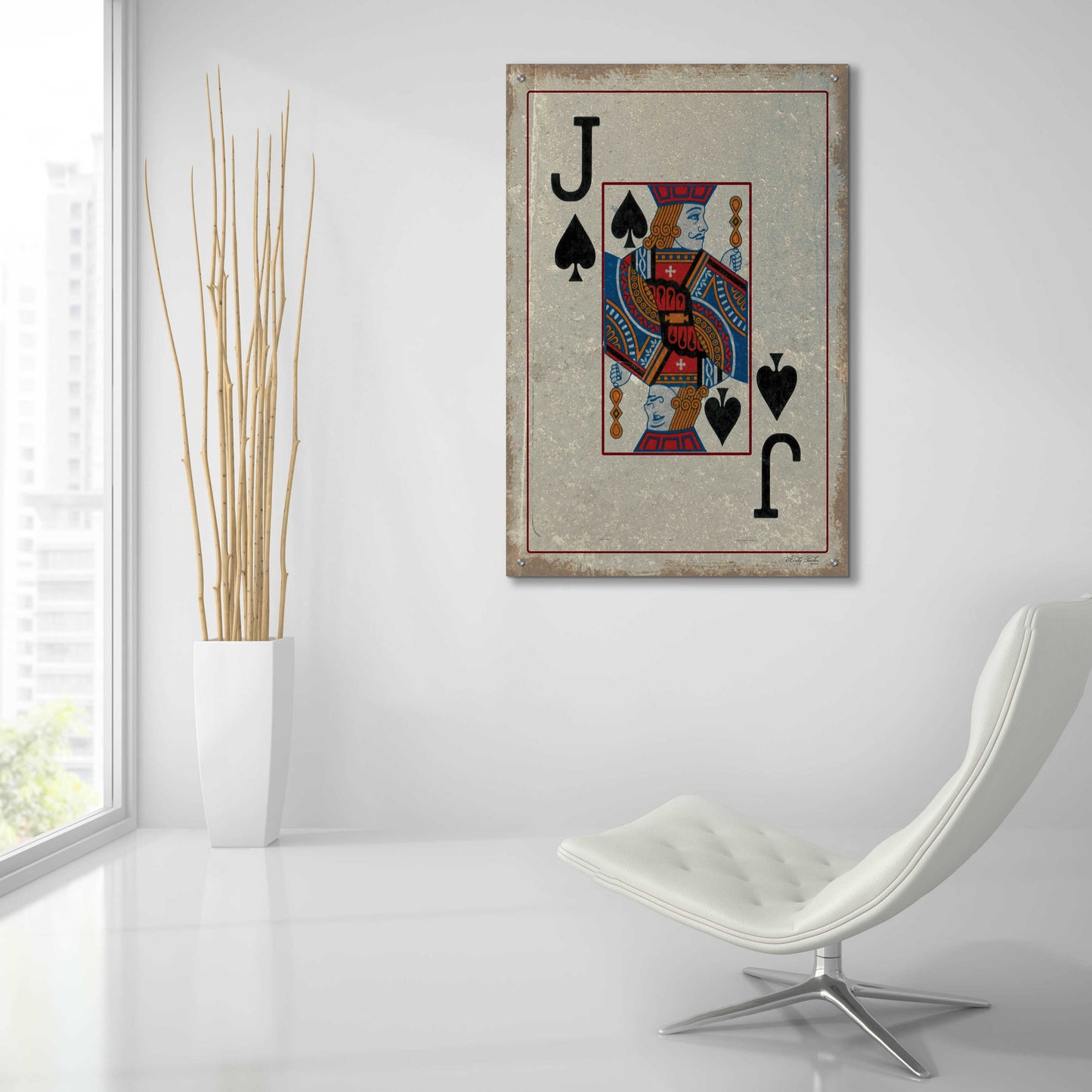 Epic Art 'Jack of Spades' by Cindy Jacobs, Acrylic Glass Wall Art,24x36