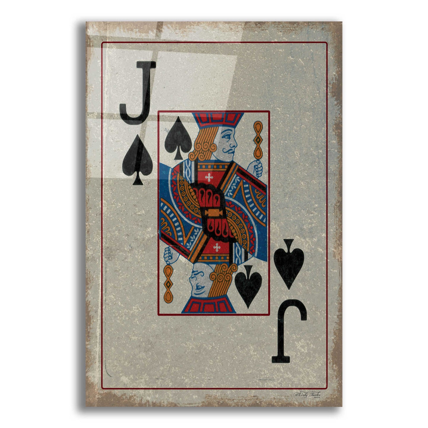 Epic Art 'Jack of Spades' by Cindy Jacobs, Acrylic Glass Wall Art