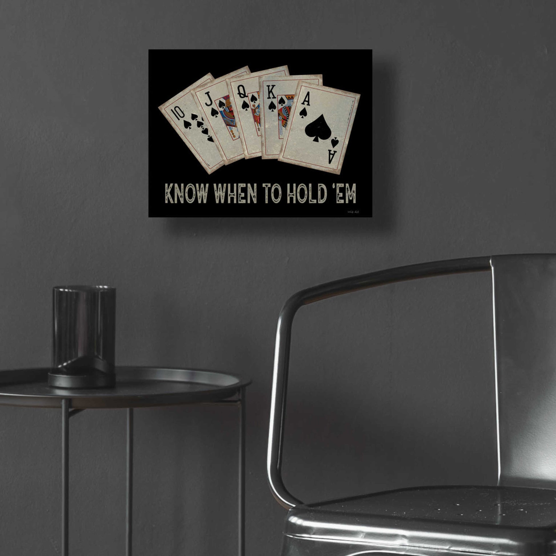 Epic Art 'Know When to Hold 'em' by Cindy Jacobs, Acrylic Glass Wall Art,16x12