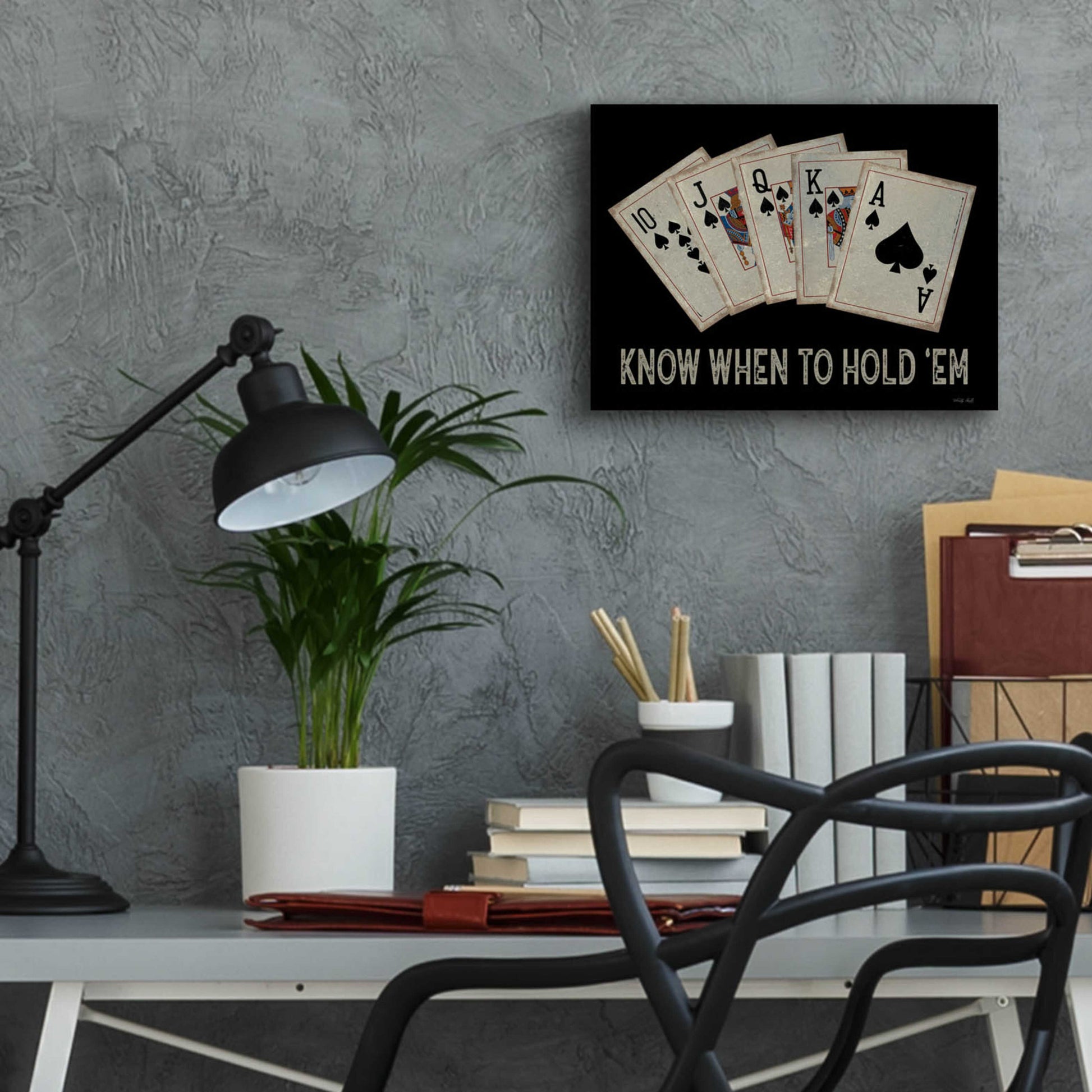 Epic Art 'Know When to Hold 'em' by Cindy Jacobs, Acrylic Glass Wall Art,16x12