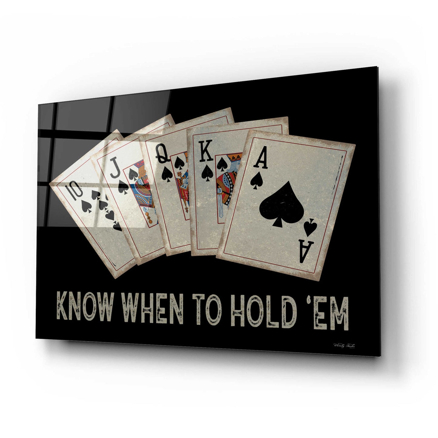 Epic Art 'Know When to Hold 'em' by Cindy Jacobs, Acrylic Glass Wall Art,24x16