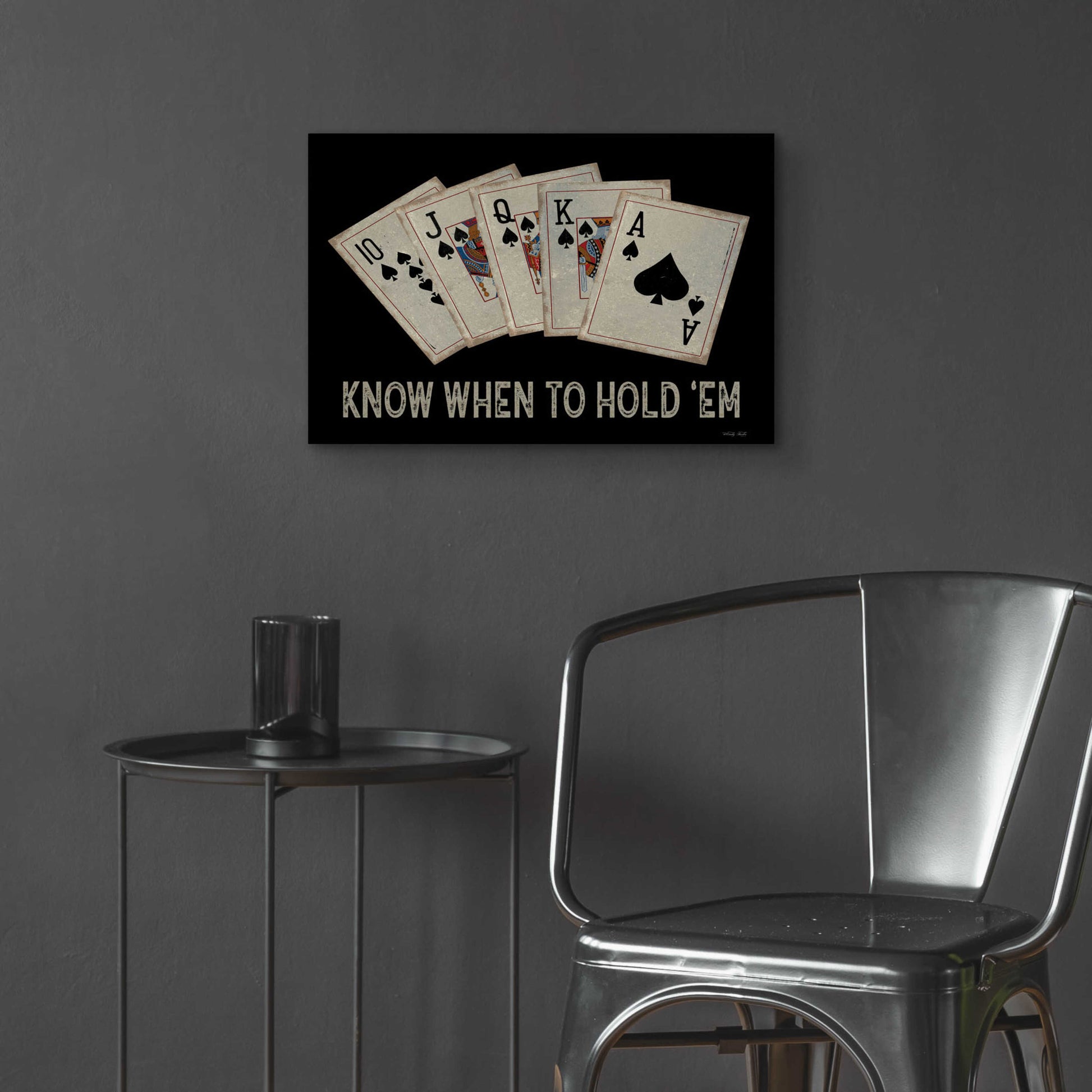 Epic Art 'Know When to Hold 'em' by Cindy Jacobs, Acrylic Glass Wall Art,24x16