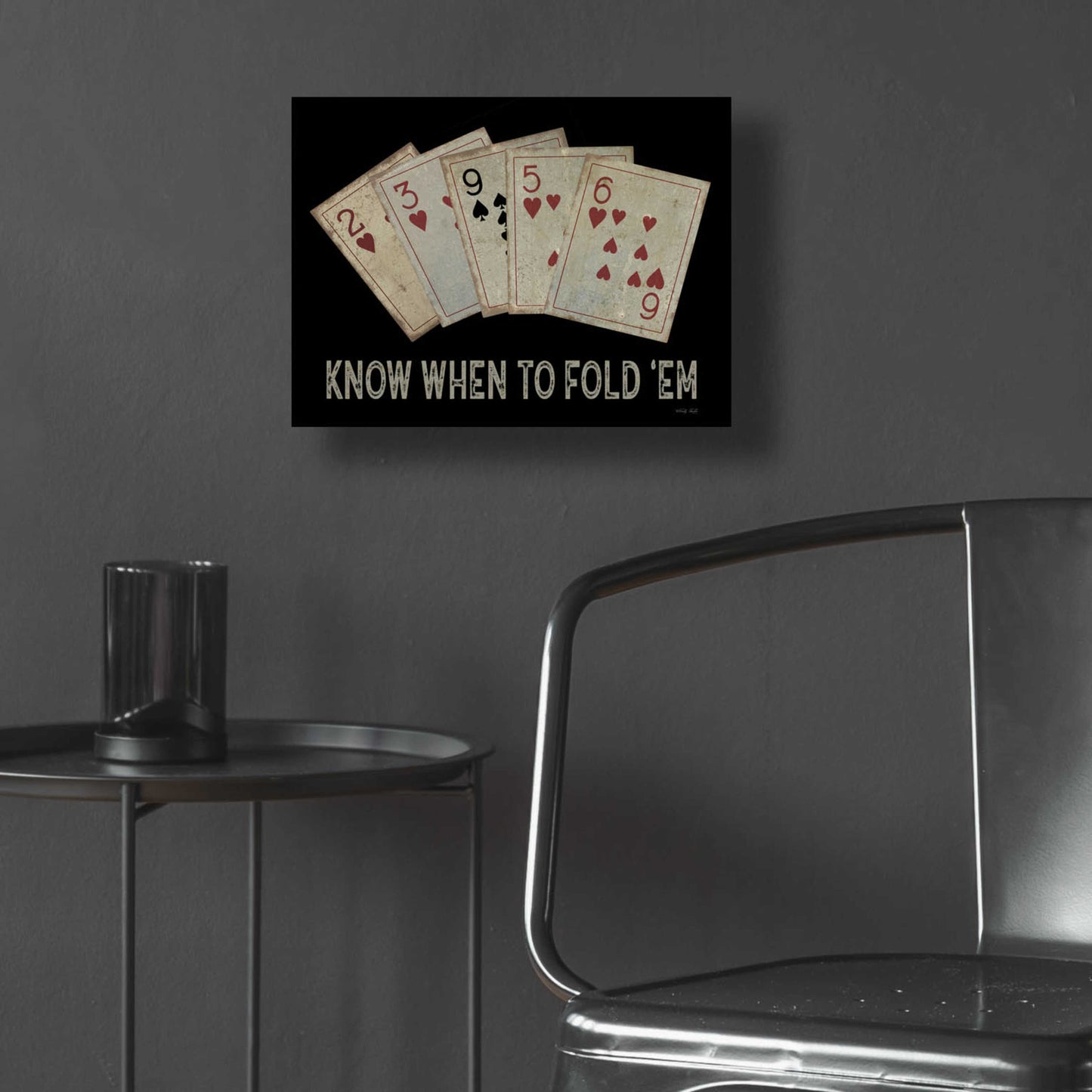 Epic Art 'Know When to Fold 'em' by Cindy Jacobs, Acrylic Glass Wall Art,16x12