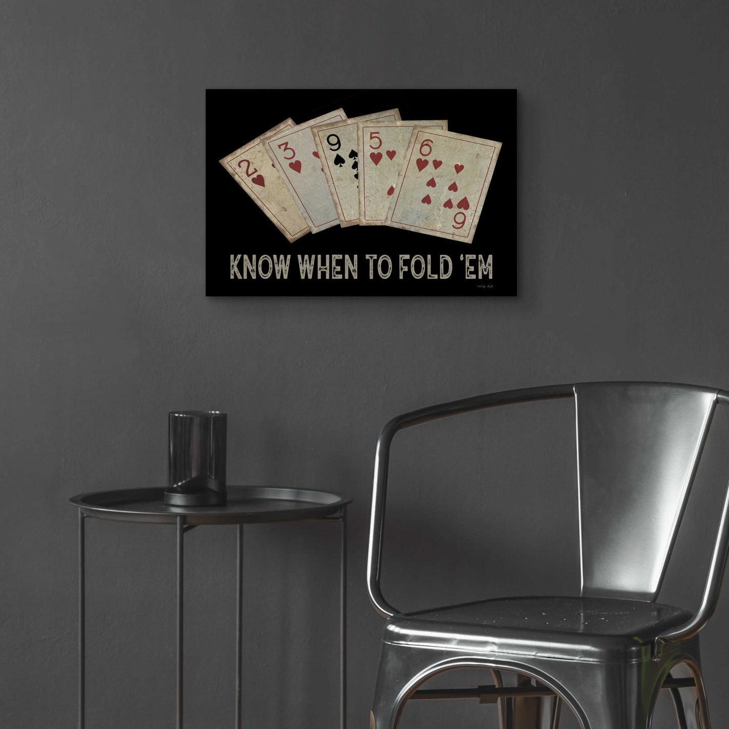 Epic Art 'Know When to Fold 'em' by Cindy Jacobs, Acrylic Glass Wall Art,24x16