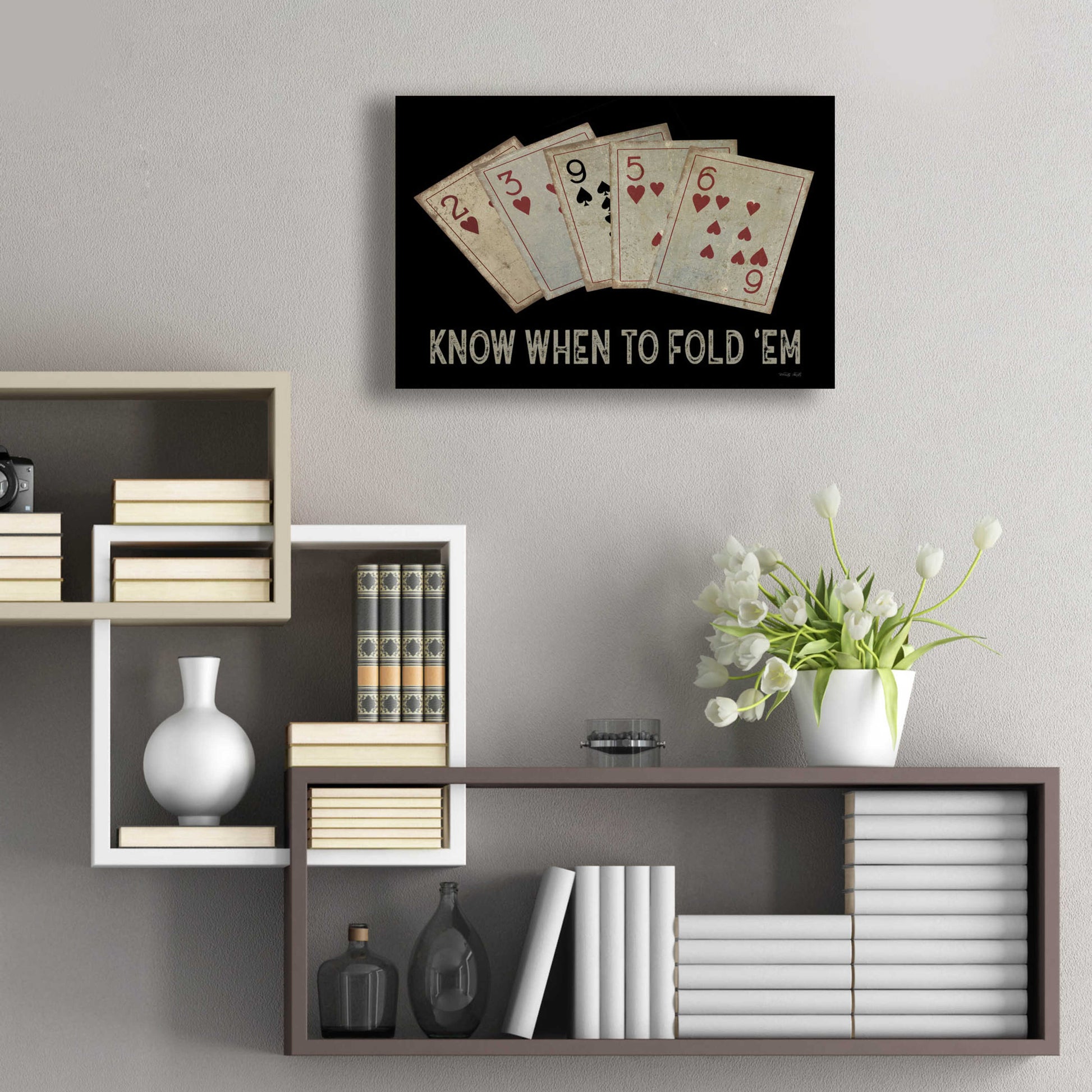 Epic Art 'Know When to Fold 'em' by Cindy Jacobs, Acrylic Glass Wall Art,24x16