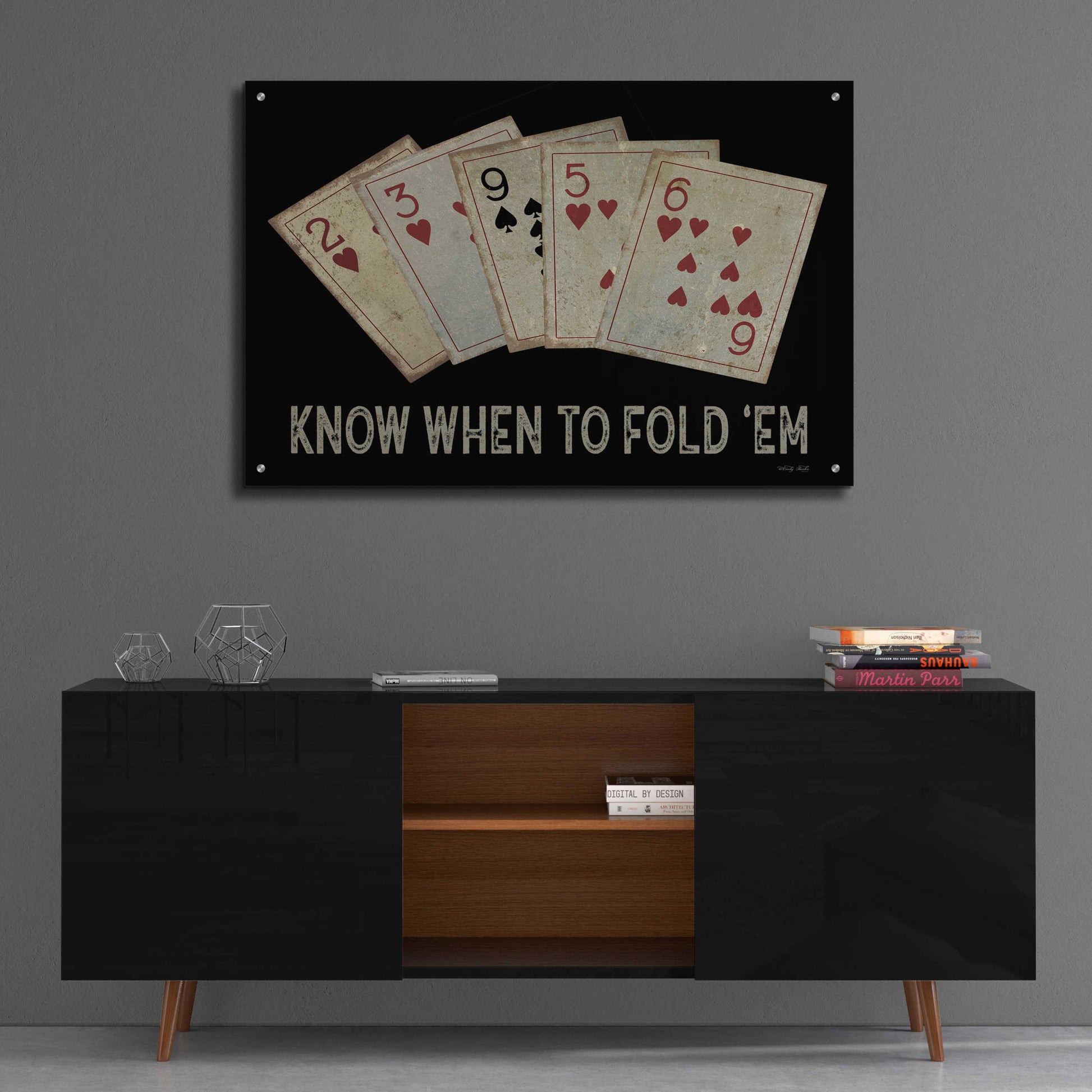 Epic Art 'Know When to Fold 'em' by Cindy Jacobs, Acrylic Glass Wall Art,36x24