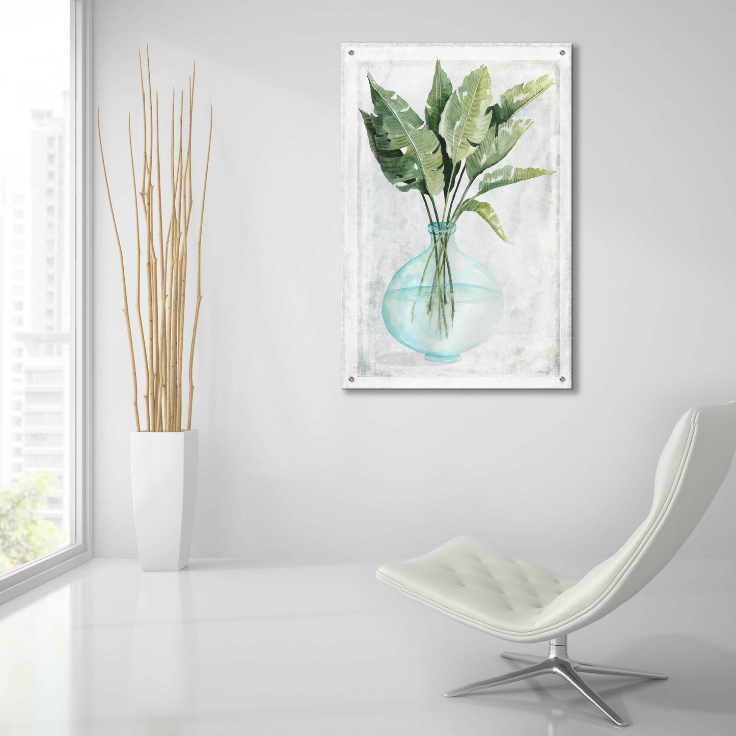 Epic Art 'Perfect Palms III' by Cindy Jacobs, Acrylic Glass Wall Art,24x36