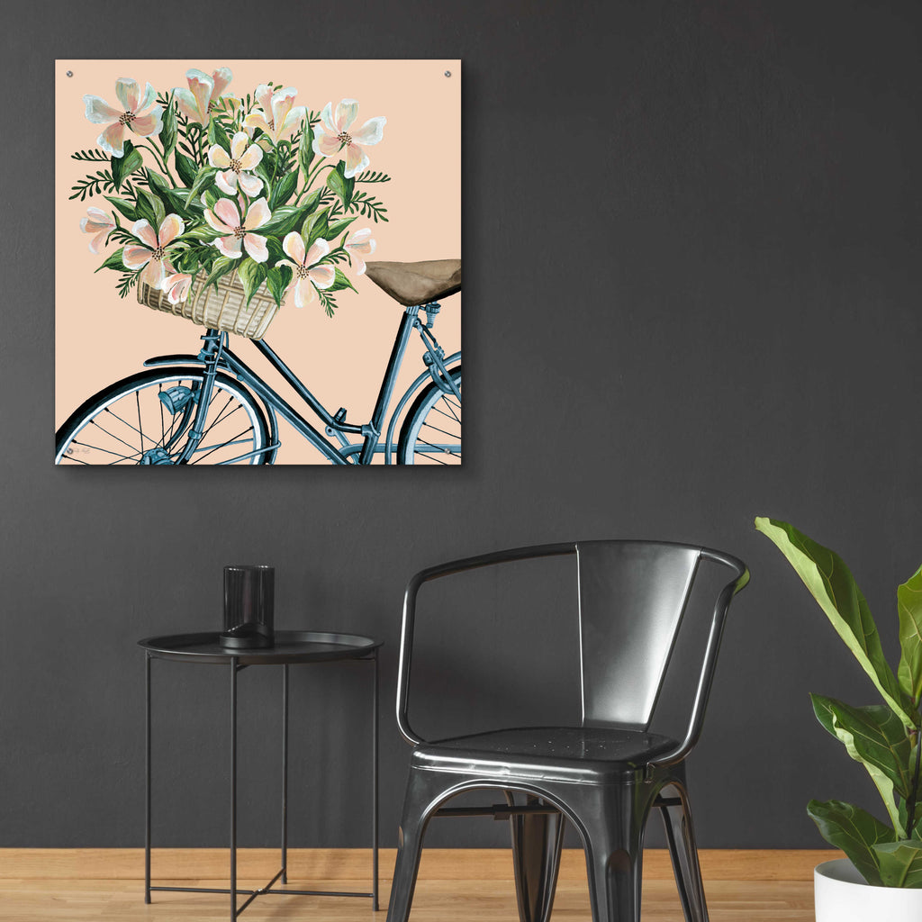 Epic Art 'Coral Flowers II' by Cindy Jacobs, Acrylic Glass Wall Art,36x36