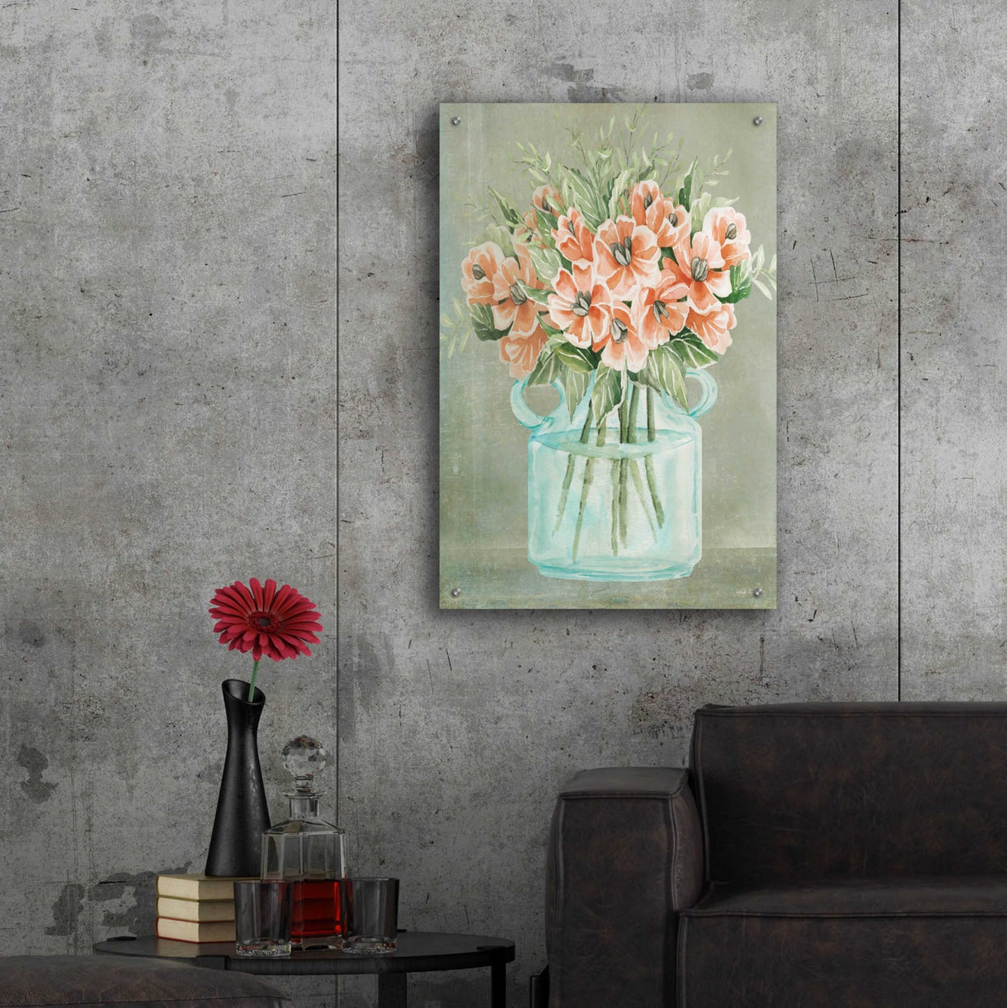 Epic Art 'Poppies' by Cindy Jacobs, Acrylic Glass Wall Art,24x36