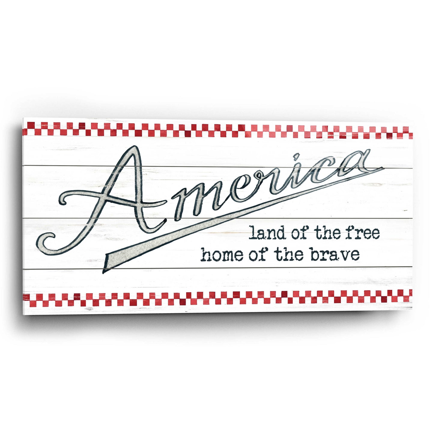 Epic Art 'America - Land of the Free' by Cindy Jacobs, Acrylic Glass Wall Art,24x12