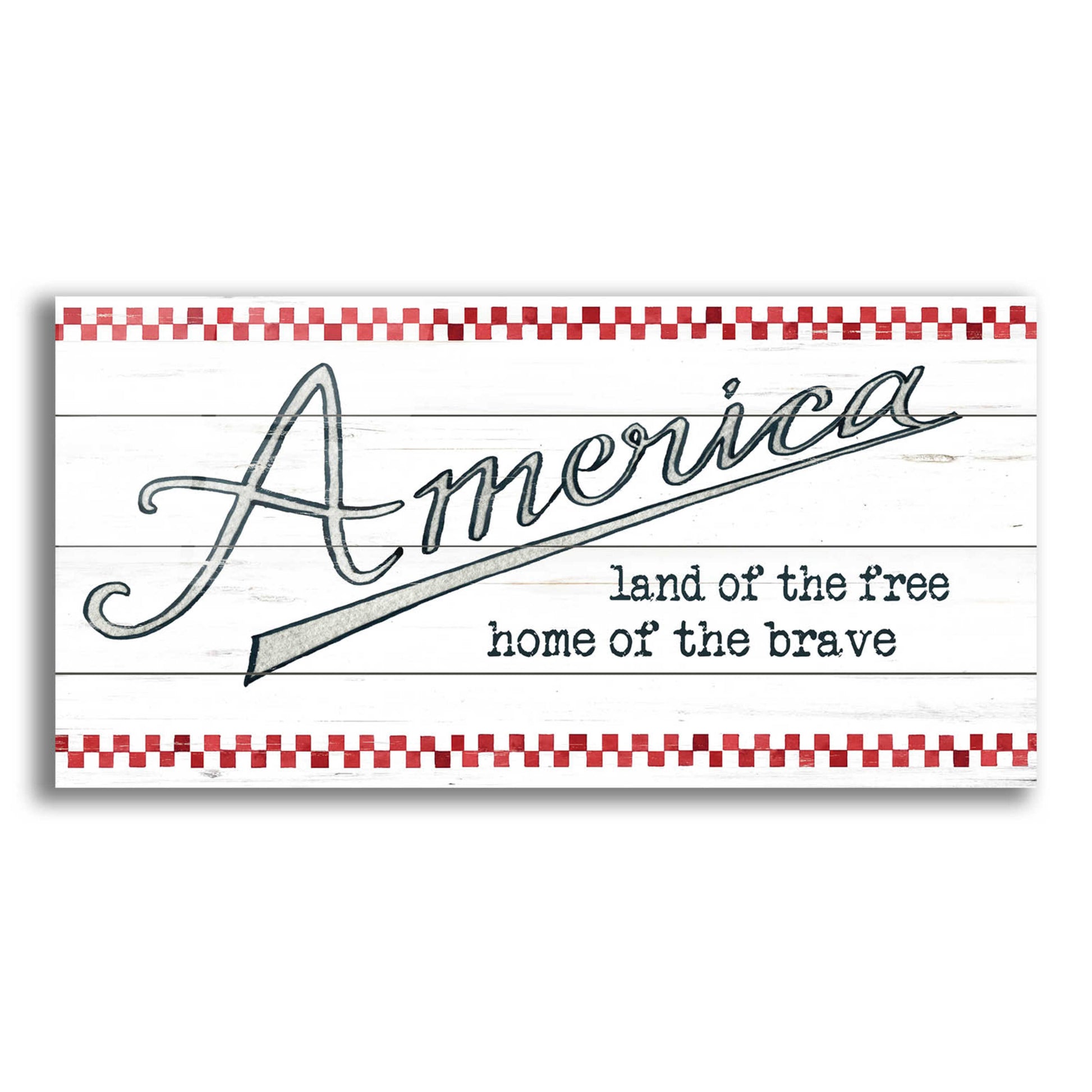 Epic Art 'America - Land of the Free' by Cindy Jacobs, Acrylic Glass Wall Art,24x12